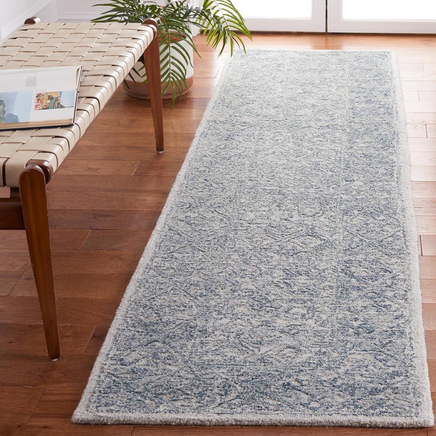 SAFAVIEH Marquee Lalit Diamond Runner Rug, Blue/Grey, 2'3" x 9'