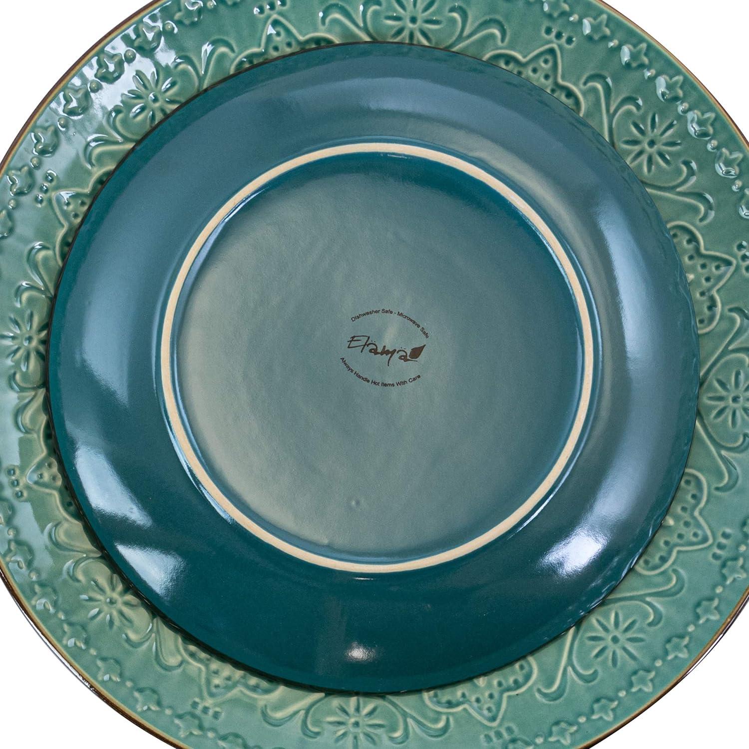 Sea Foam Green Ceramic 16-Piece Dinnerware Set