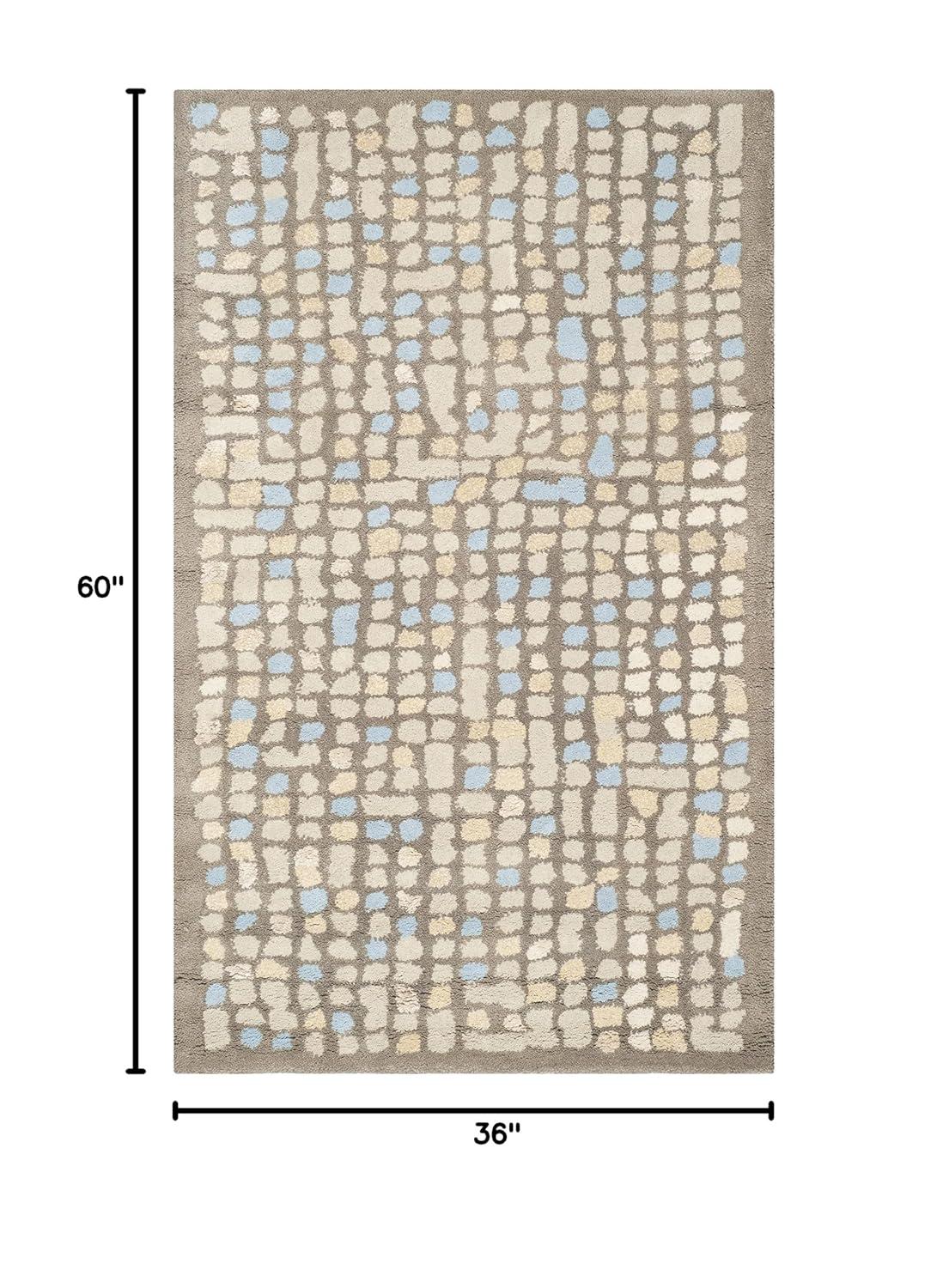 SAFAVIEH Martha Stewart Mosaic Dotted Area Rug, Hickory/Beige, 3' x 5'
