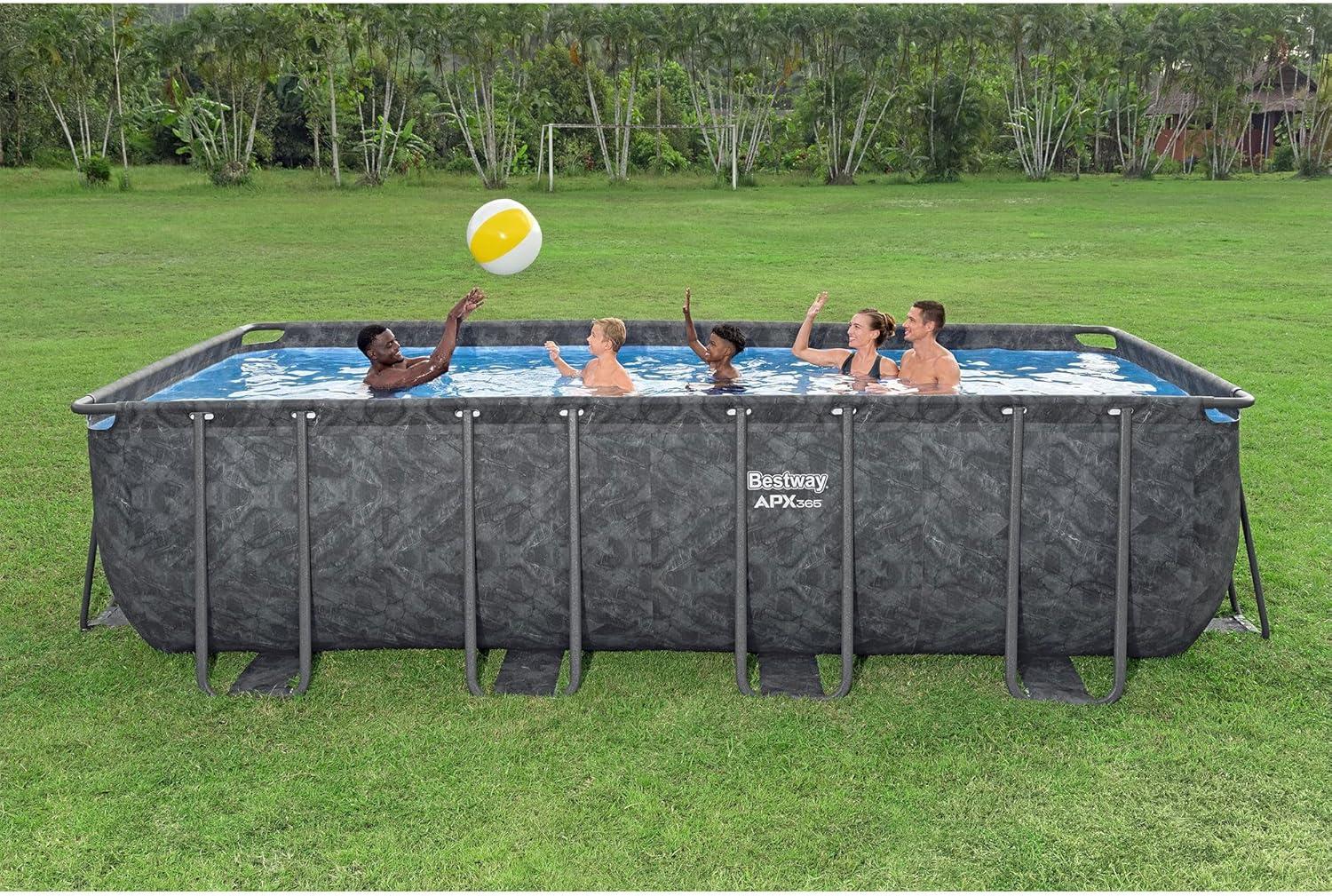 Bestway APX 365 18' x 9' x 52" Rectangle Above Ground Swimming Pool Set