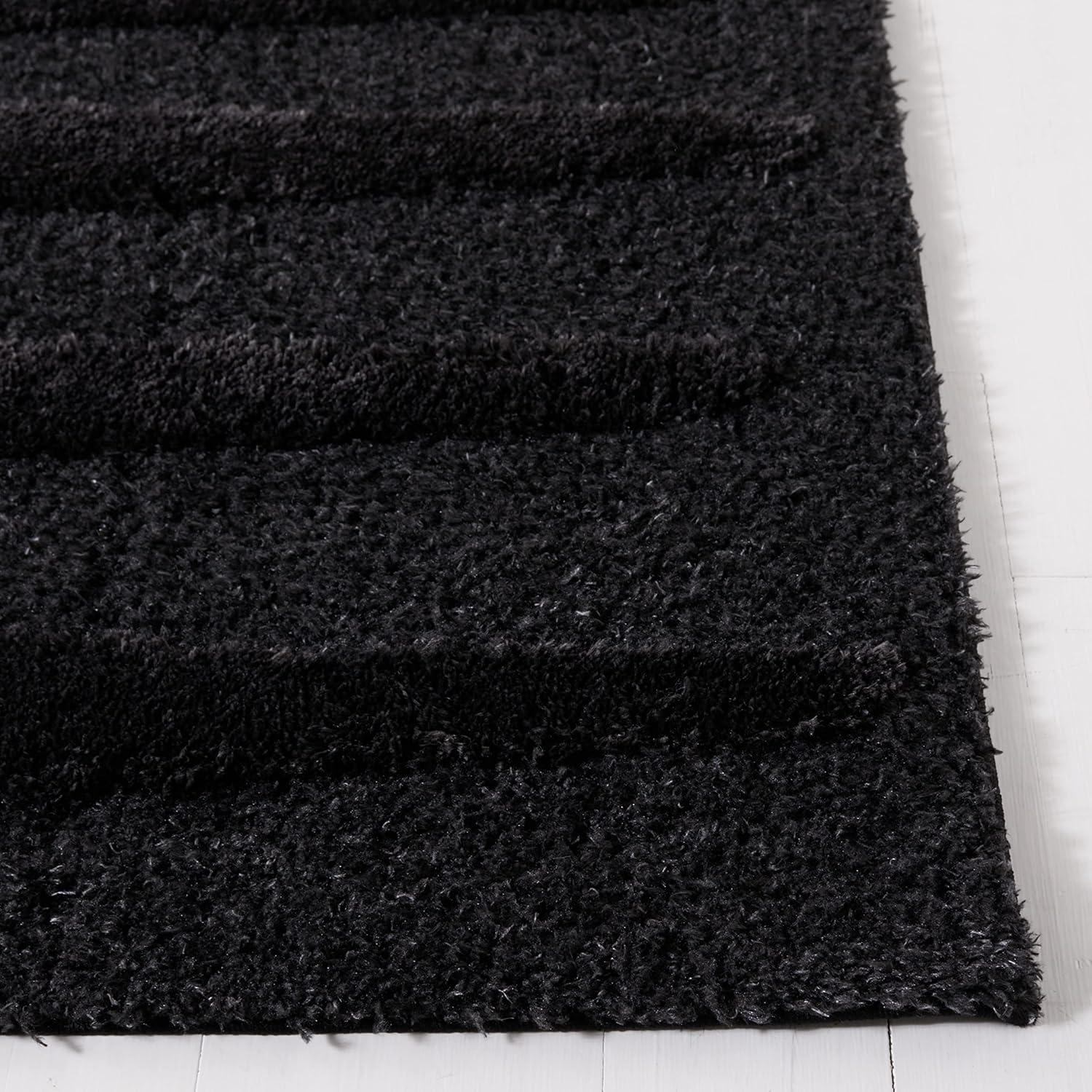 Hi-Lo Shag HLS202 Power Loomed Area Rug - Charcoal - 4'x6' - Safavieh.