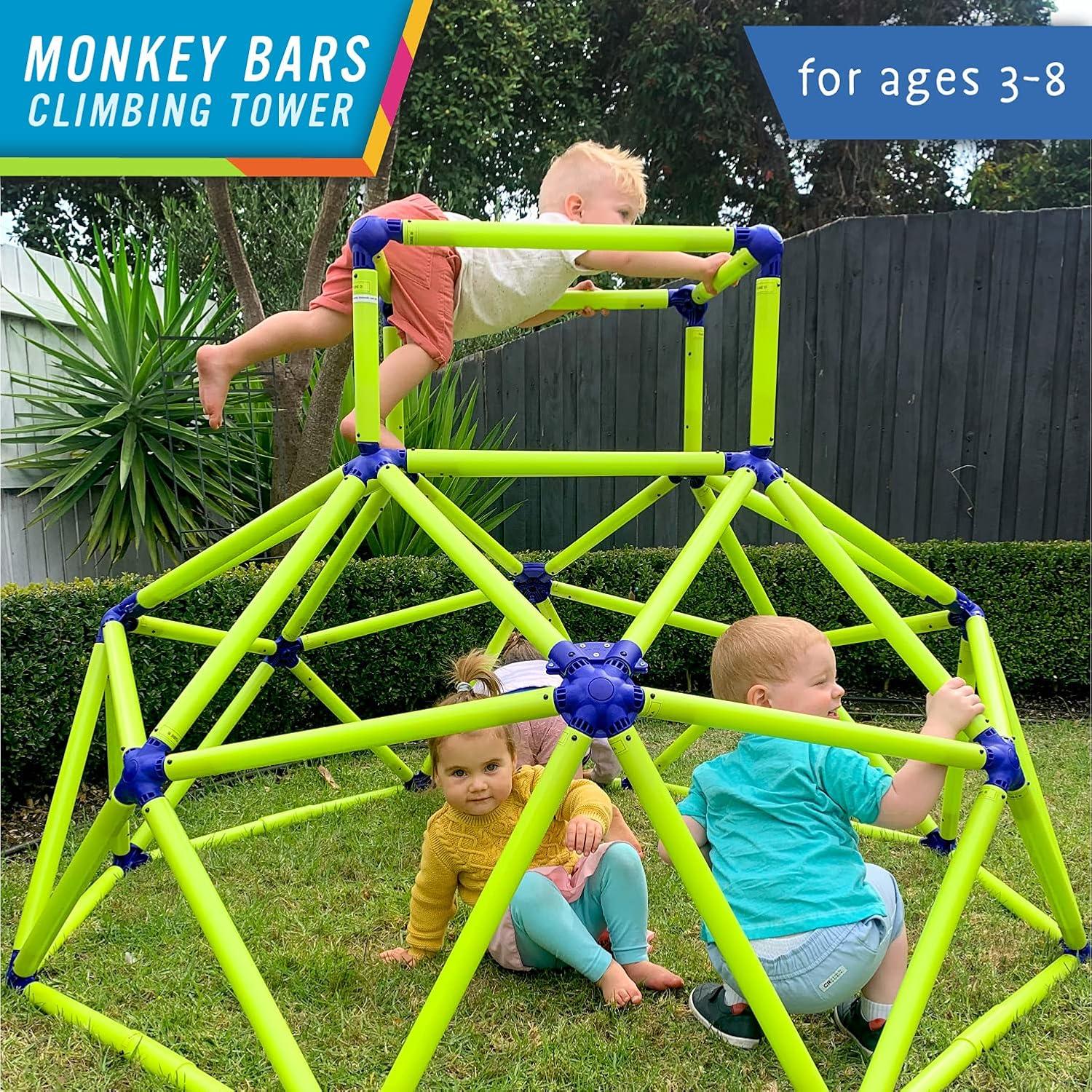 Monkey Bars Toddler Gym Tower - Green: Eezy Peezy Climber, Outdoor Toys, Ages 3-6