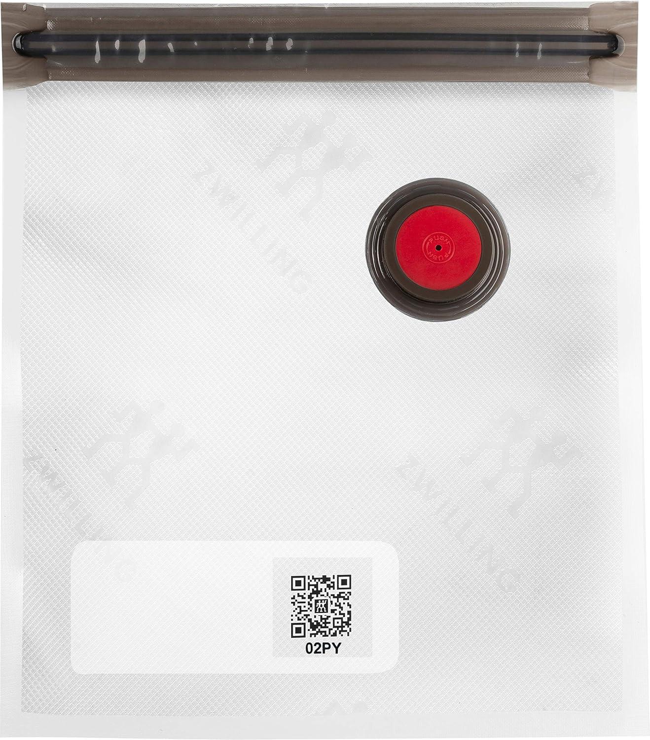 ZWILLING J.A. Henckels ZWILLING Fresh & Save Small Vacuum Sealer Bags 1/2 Gallon, Reusable Snack Bags, Meal Prep (Set of 10)