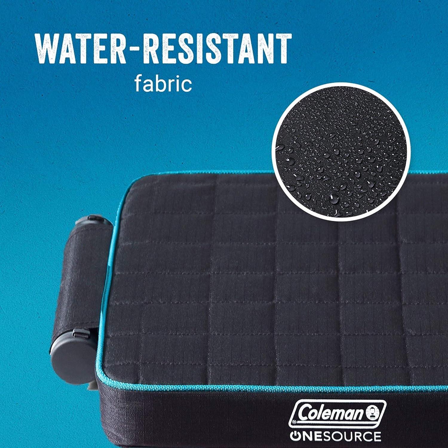 Coleman OneSource Outdoor Heated Camping Chair Pad with Rechargable Battery, Black