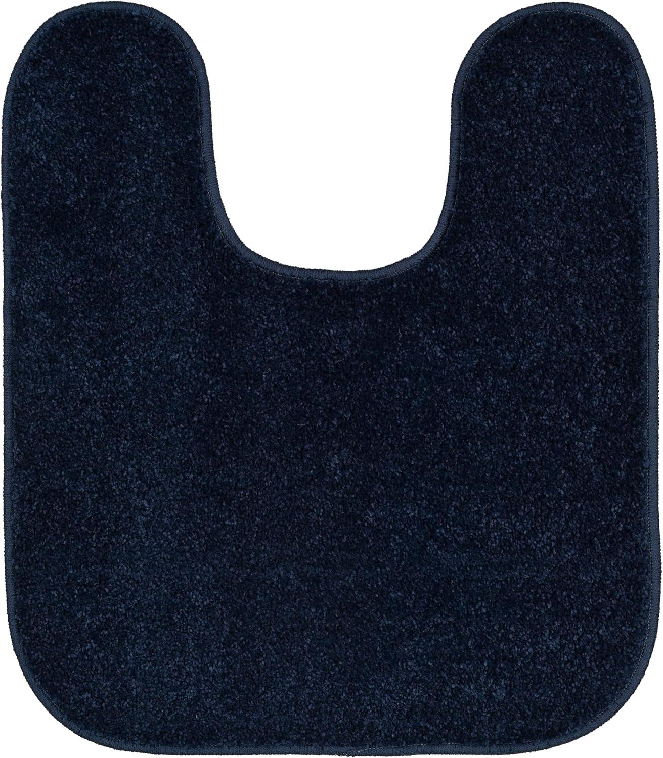 Gramercy 3pc Washable Bathroom Rug Set Navy - Garland Rug: Non-Skid, Tufted, Polypropylene Bath Mats Set