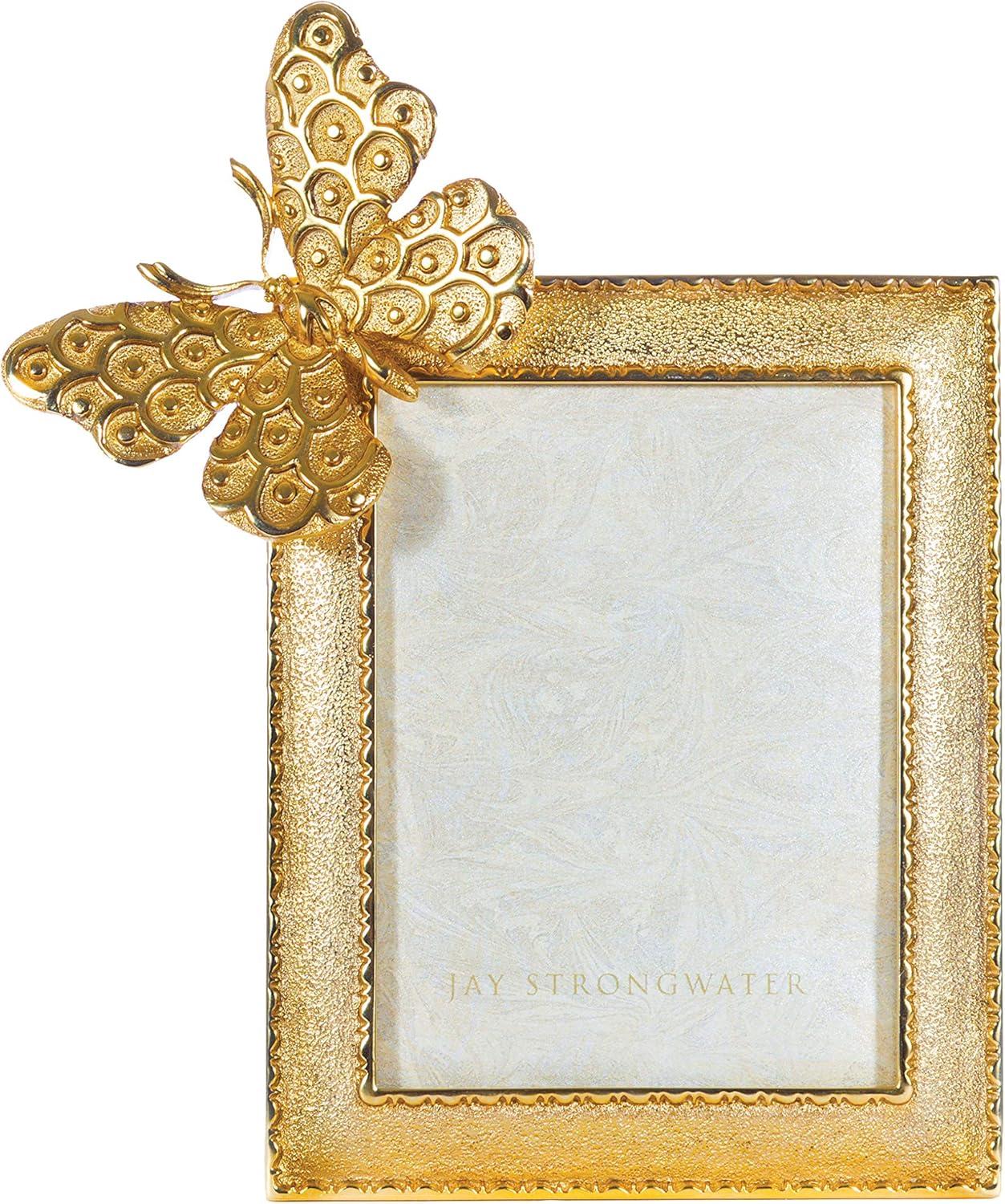 Gold Butterfly Embellished Metal Picture Frame