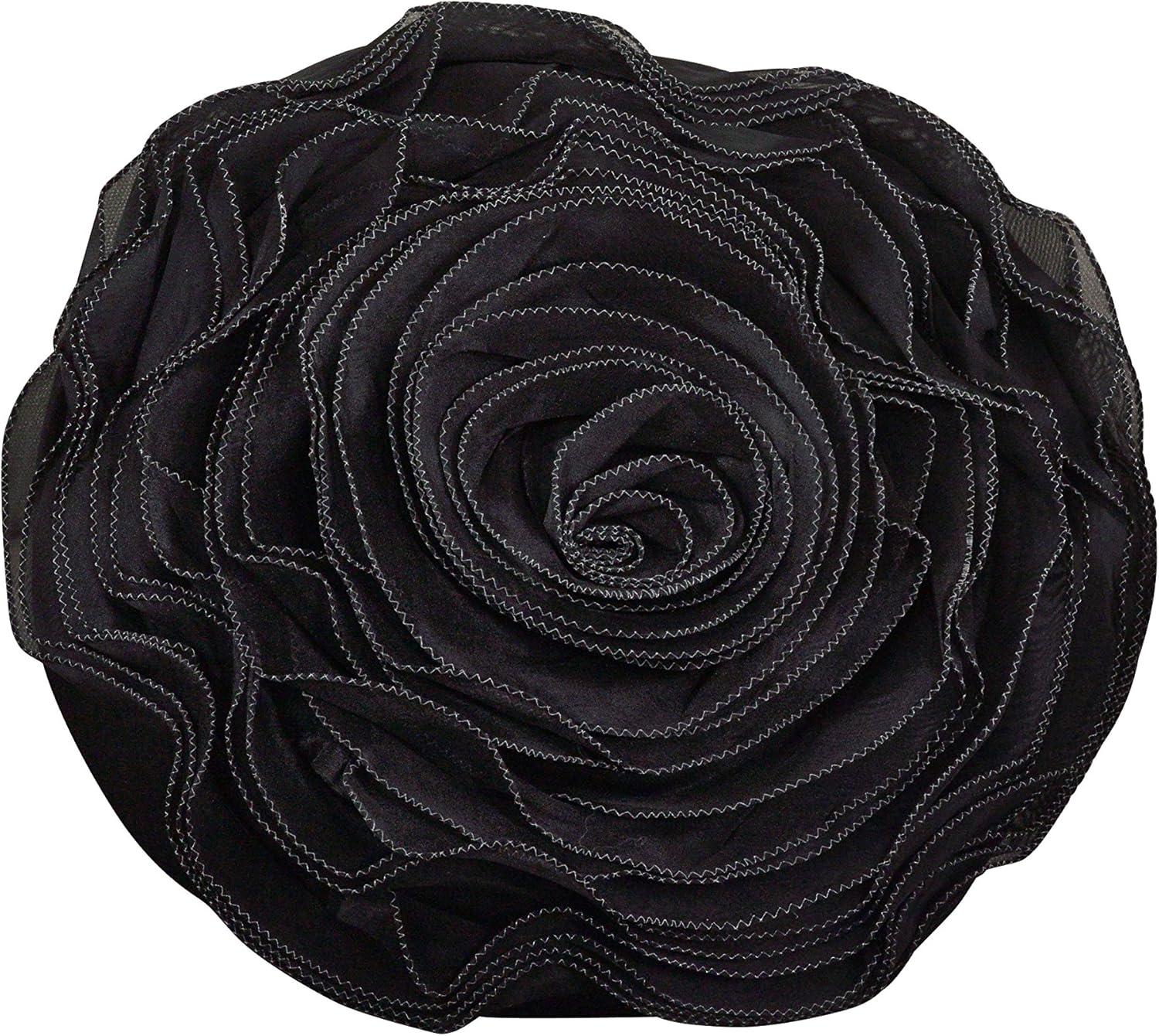 Saro Lifestyle Rose Design Throw Pillow