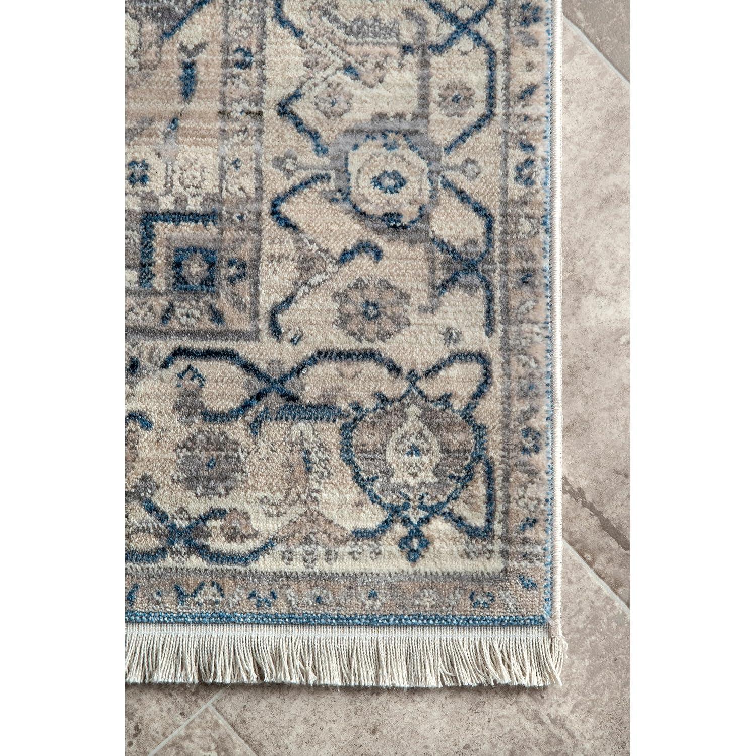 Nuloom Harriet Oriental/Persian 8 Square Indoor Area Rug for Living Room Bedroom Dining Room Kitchen, Grey/Multicolor