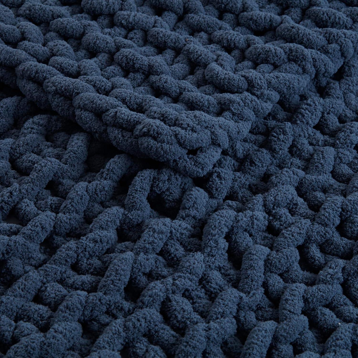Madison Park Chenille Chunky Knit Throw