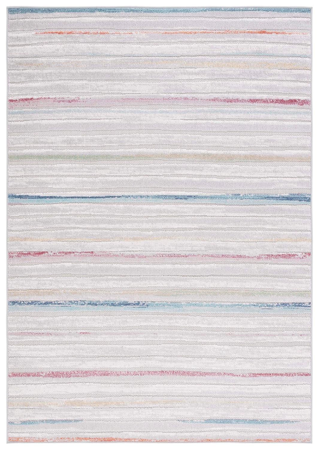 SAFAVIEH Cabana Noelle Indoor/Outdoor Area Rug, Red/Aqua/Ivory, 9' x 12'