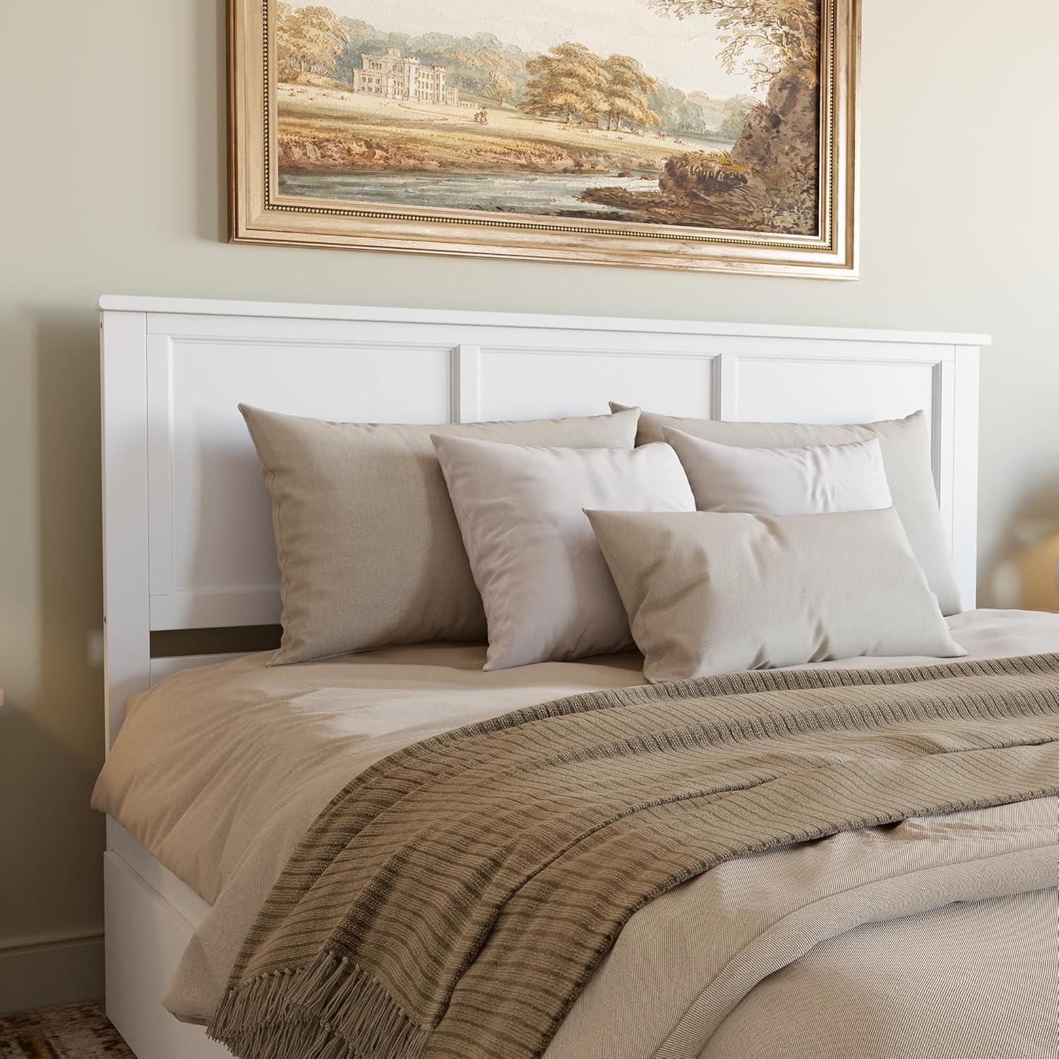 Madison Solid Wood Platform Bed with Matching Footboard & Storage Drawers