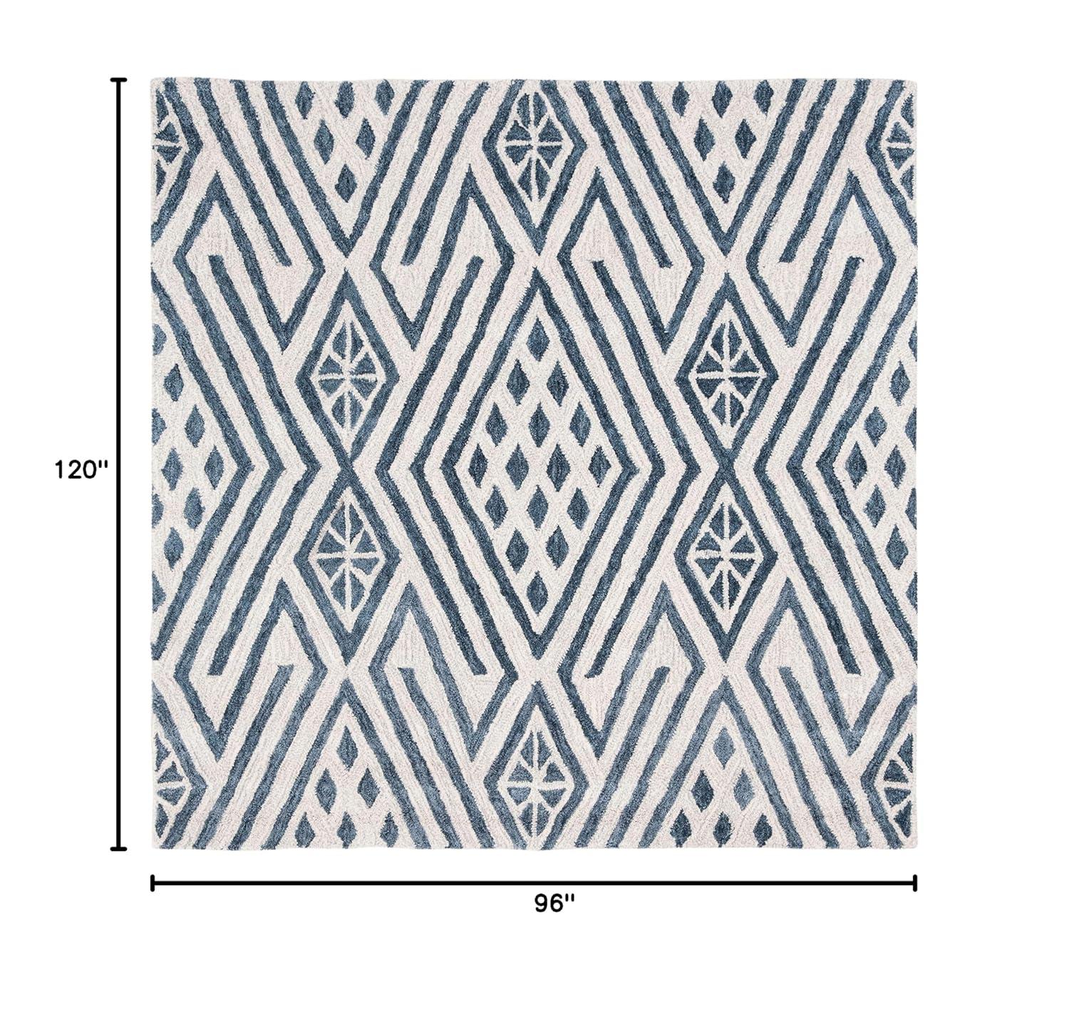 Micro-Loop MLP611 Hand Tufted Area Rug - Blue/Ivory - 8'x10' - Safavieh.