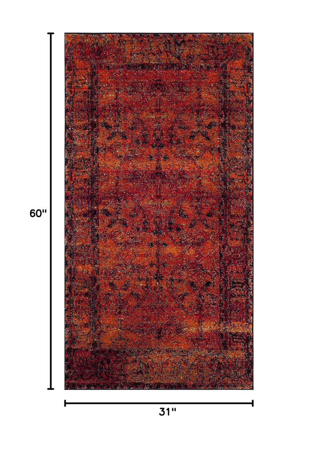 Vintage Hamadan VTH216 Power Loomed Accent Rug - Orange - 2'7"x5' - Safavieh.