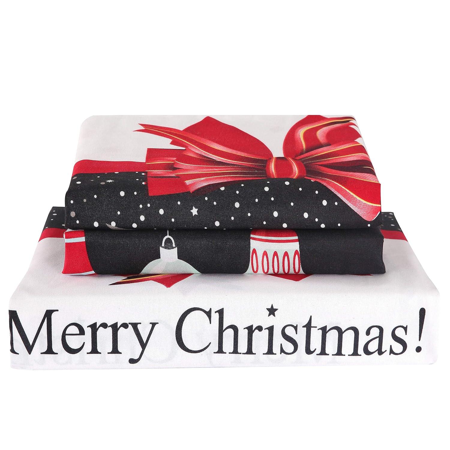 Swanson Beddings Christmas 3pc Duvet Bedding Set: Duvet Cover and Two Pillow Shams (Queen) (NO comforter included)