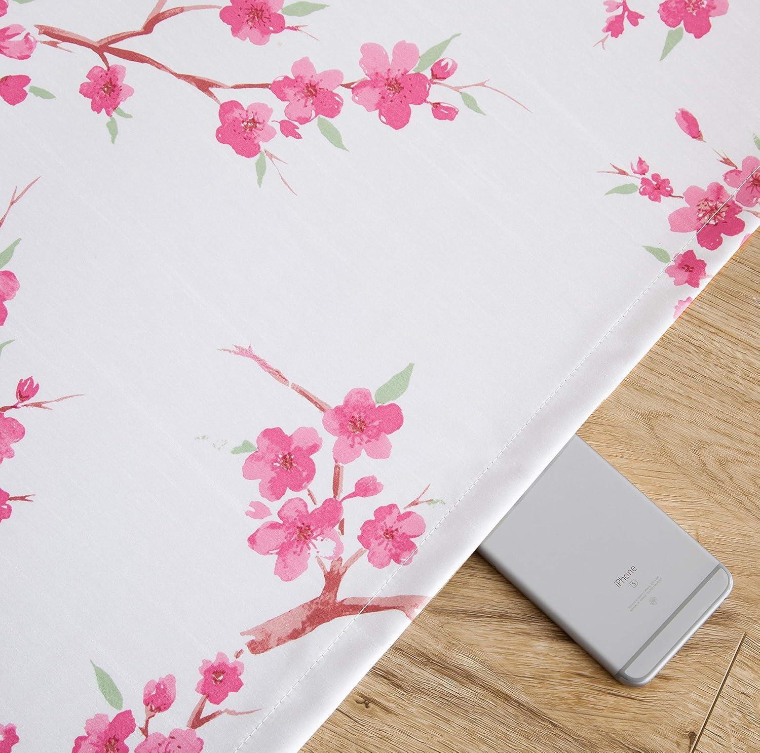 THD Yasmine Floral Room Darkening Rod Pocket Light Filtering Curtain Panels - Set of 2