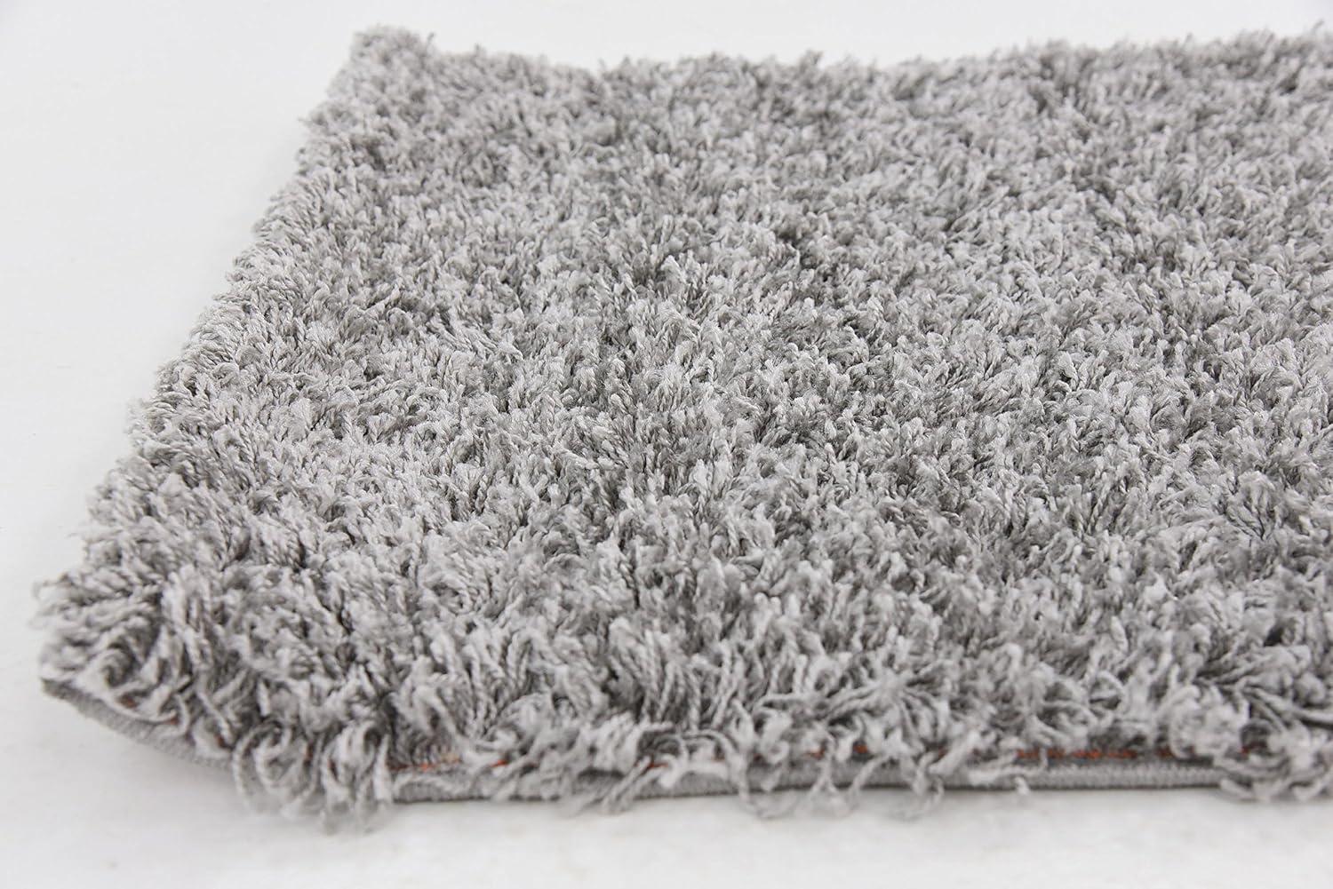 Unique Loom Solid Shag Collection Area Rug (2' x 6' 5" Runner, Cloud Gray)