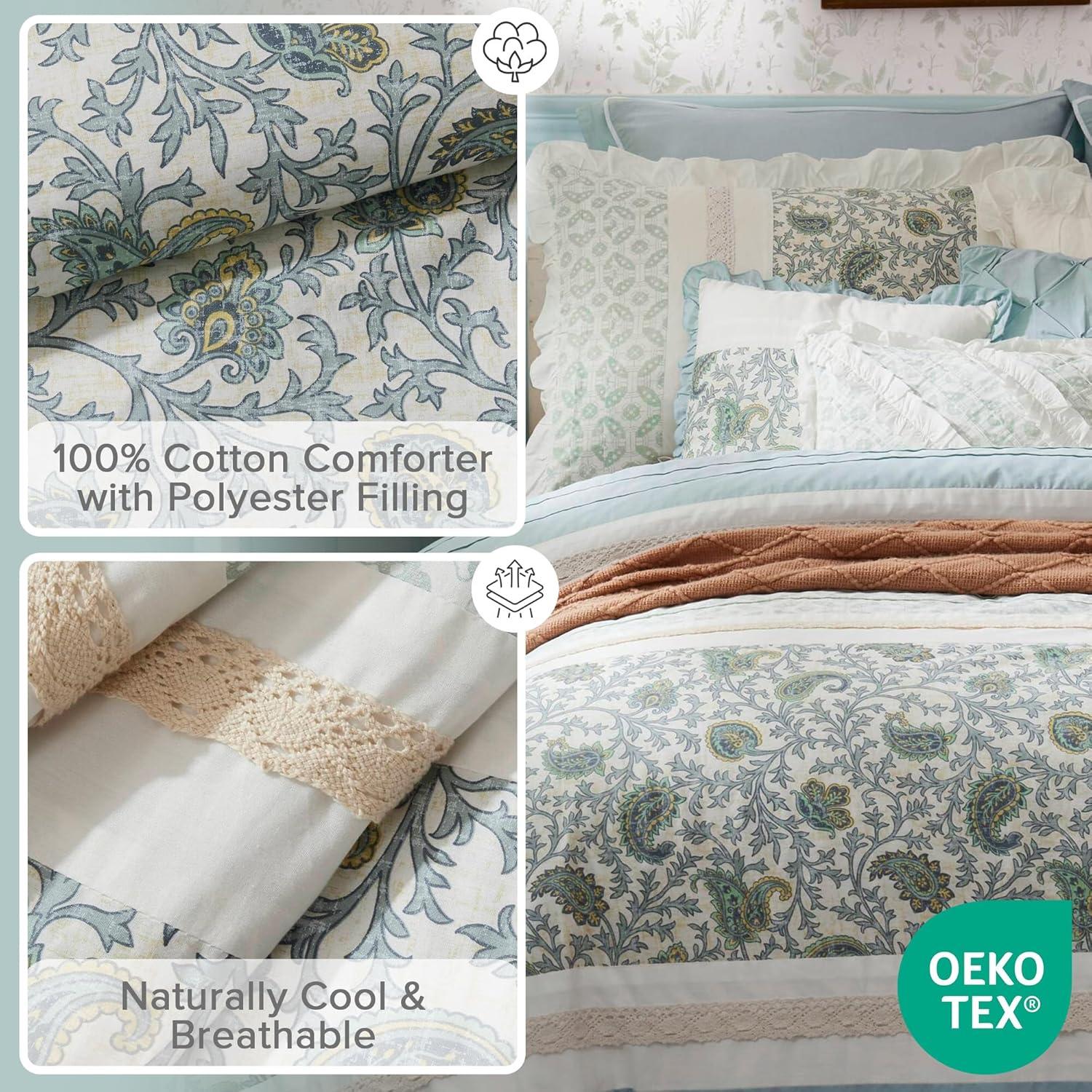 Madison Park Dawn 9 Piece Cotton Percale Comforter Set
