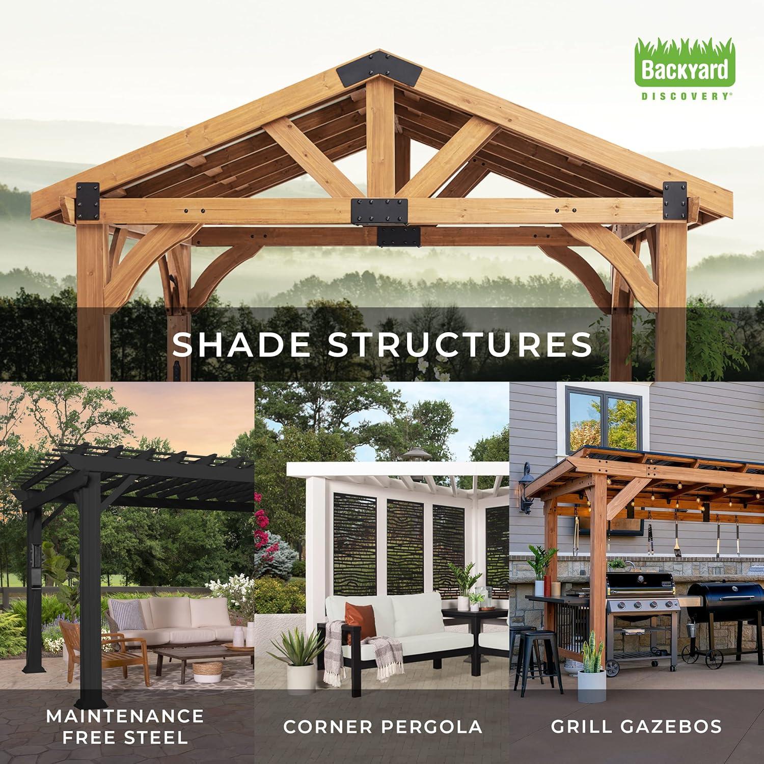 Backyard Discovery Beaumont All Cedar Wooden Pergola (Various Sizes)