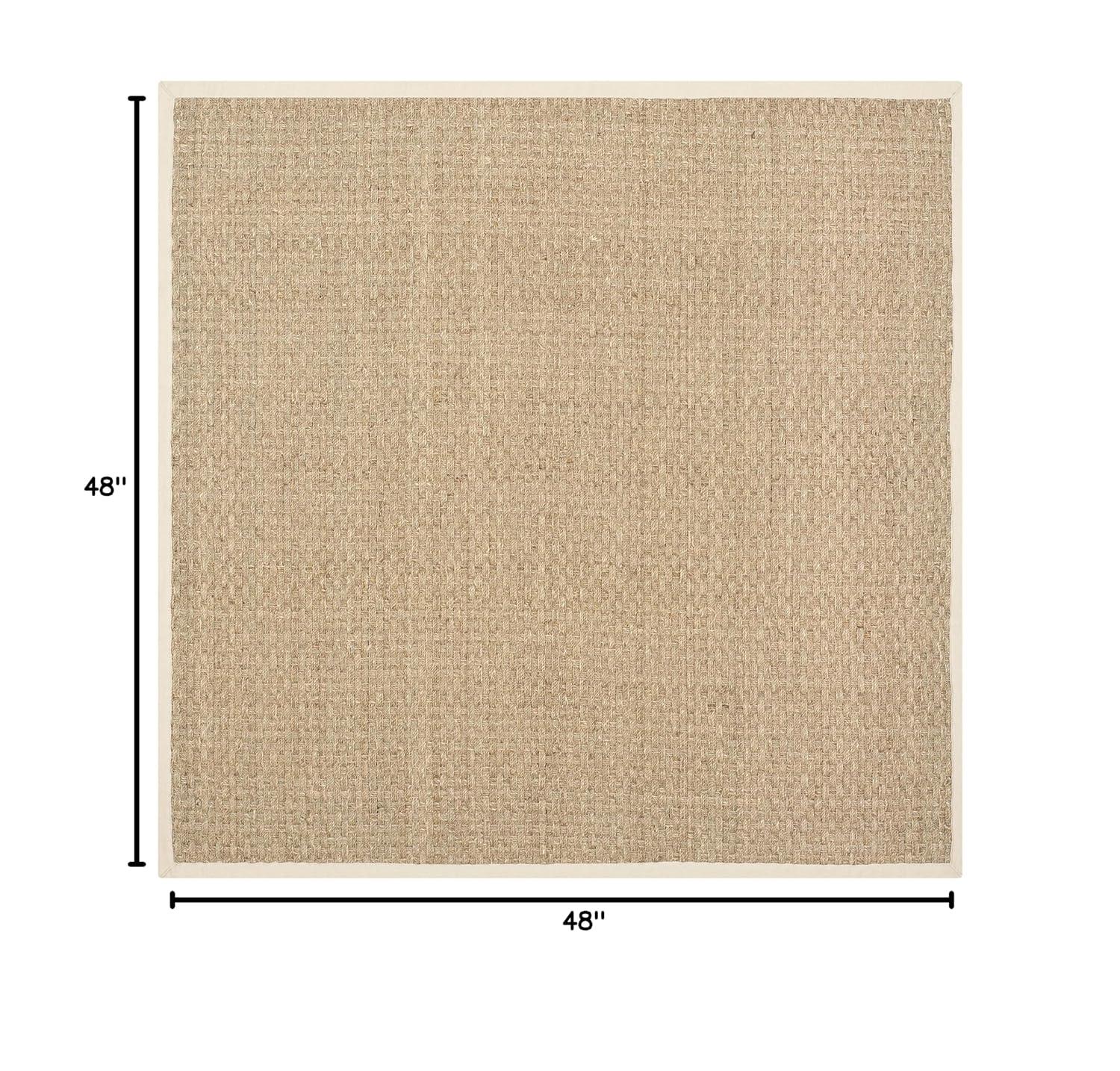 Natural Fiber NF114 Power Loomed Indoor Area Rug - Natural/Beige - 4'x4' - Safavieh