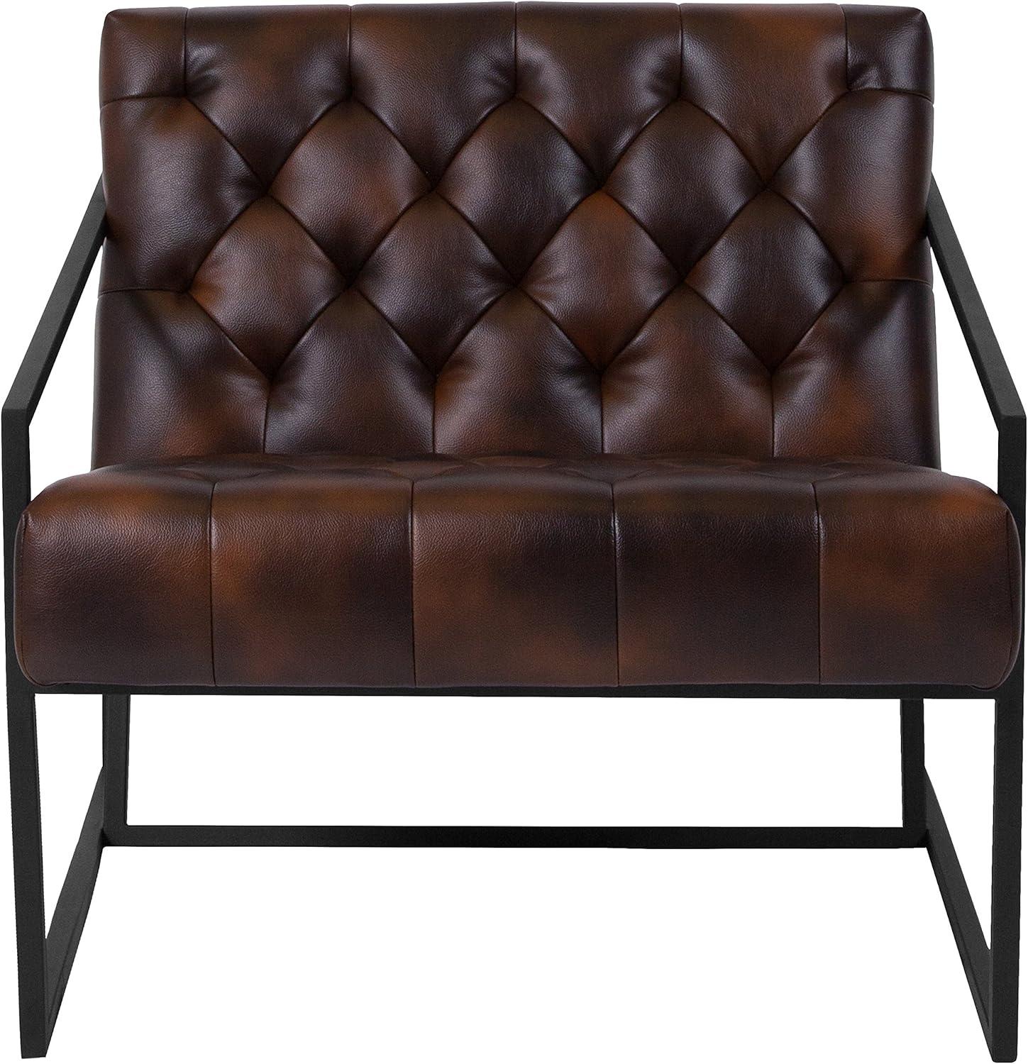 Hercules Madison Series Bomber Jacket Leather Tufted Lounge Chair