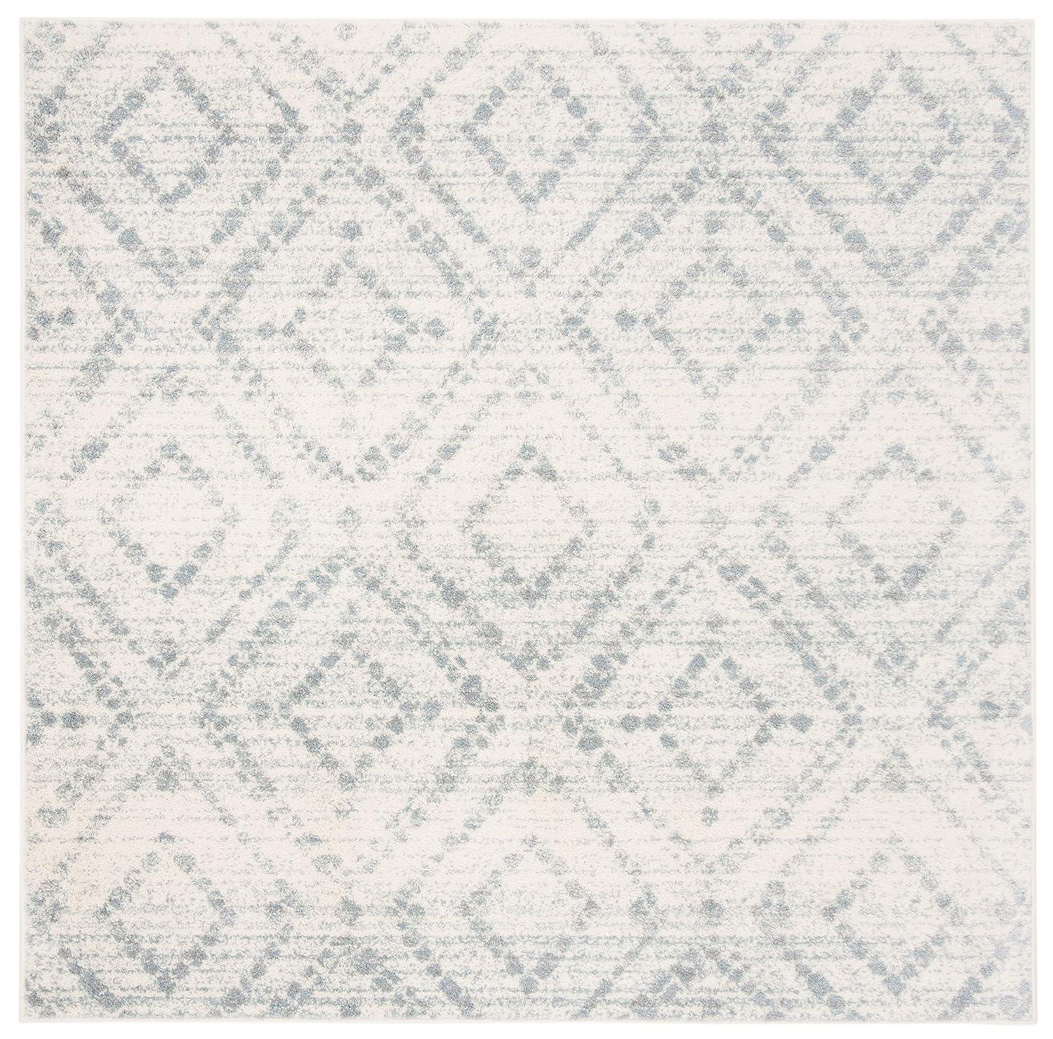 Adirondack ADR131 Machine Made Indoor Area Rug - Ivory/Light Blue - 6'x6' - Safavieh