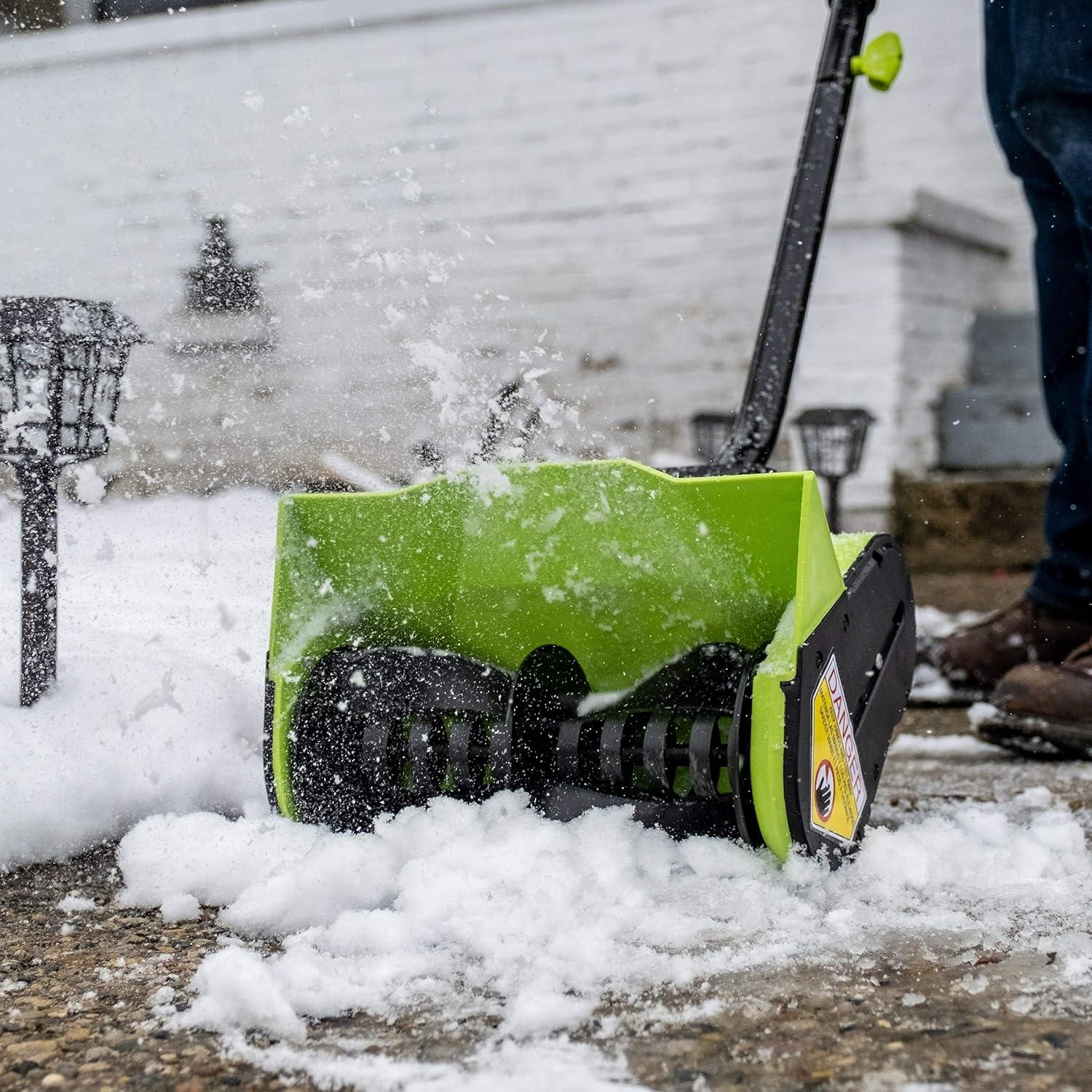 Earthwise Power Tools by ALM SN70112 20-Volt 12-Inch Cordless Electric Snow Thrower