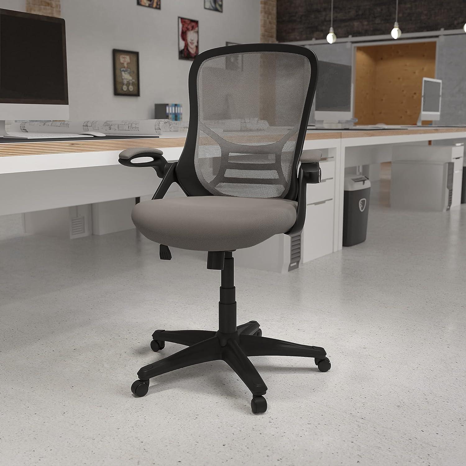 Flash Furniture High Back Mesh Ergonomic Swivel Office Chair with Flip-up Arms