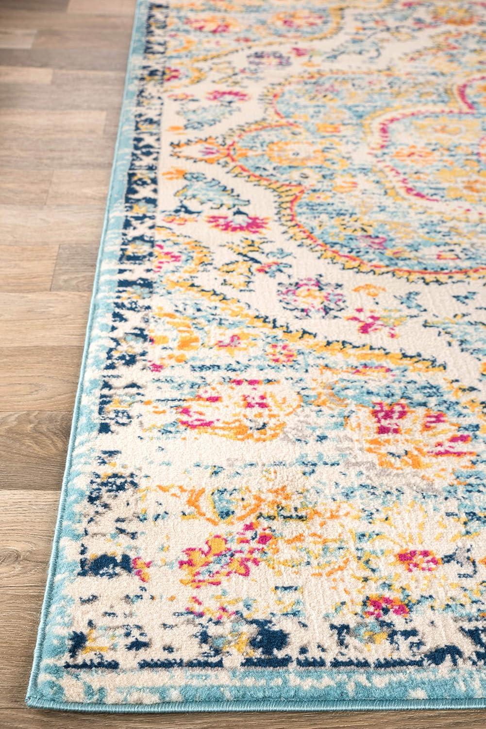 World Rug Gallery Distressed Vintage Bohemian Area Rug