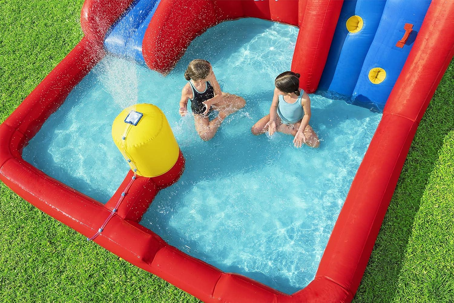 AstroSplash Mega Outdoor Water Park with Slide and Climbing Wall