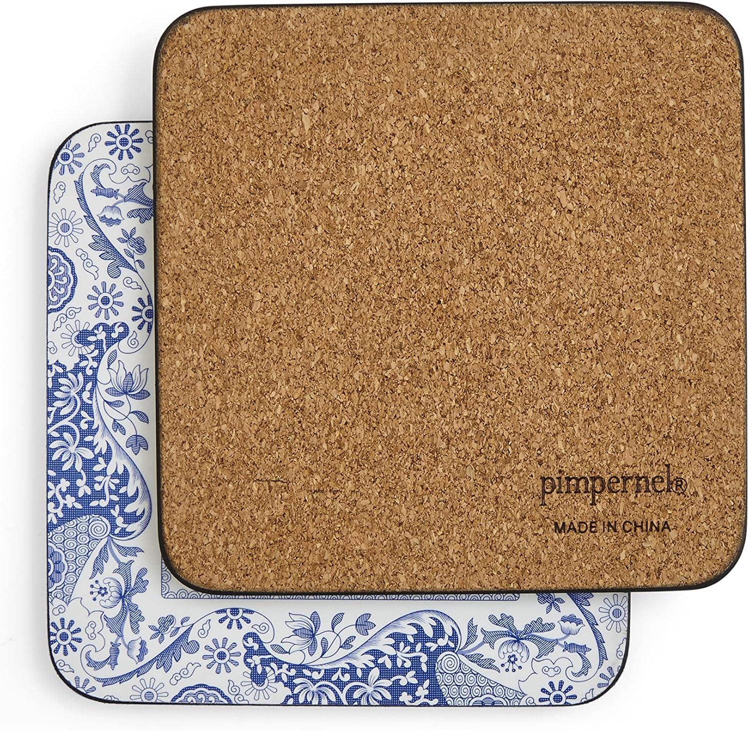 Pimpernel Brocato Coasters, Set of 6,4.25" Square