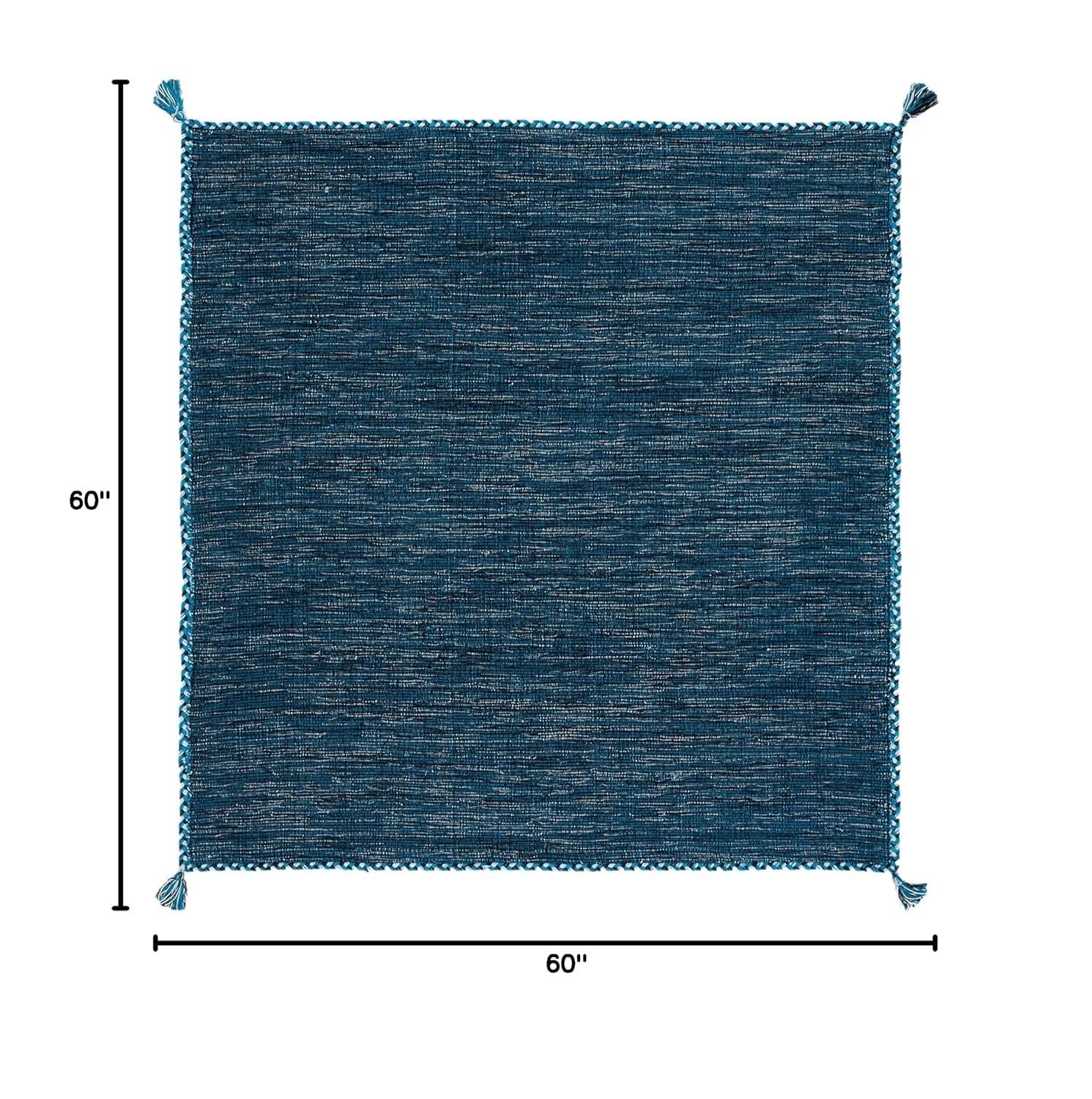Montauk MTK150 Hand Woven Indoor Area Rug - Blue/Black - 5'x5' - Safavieh