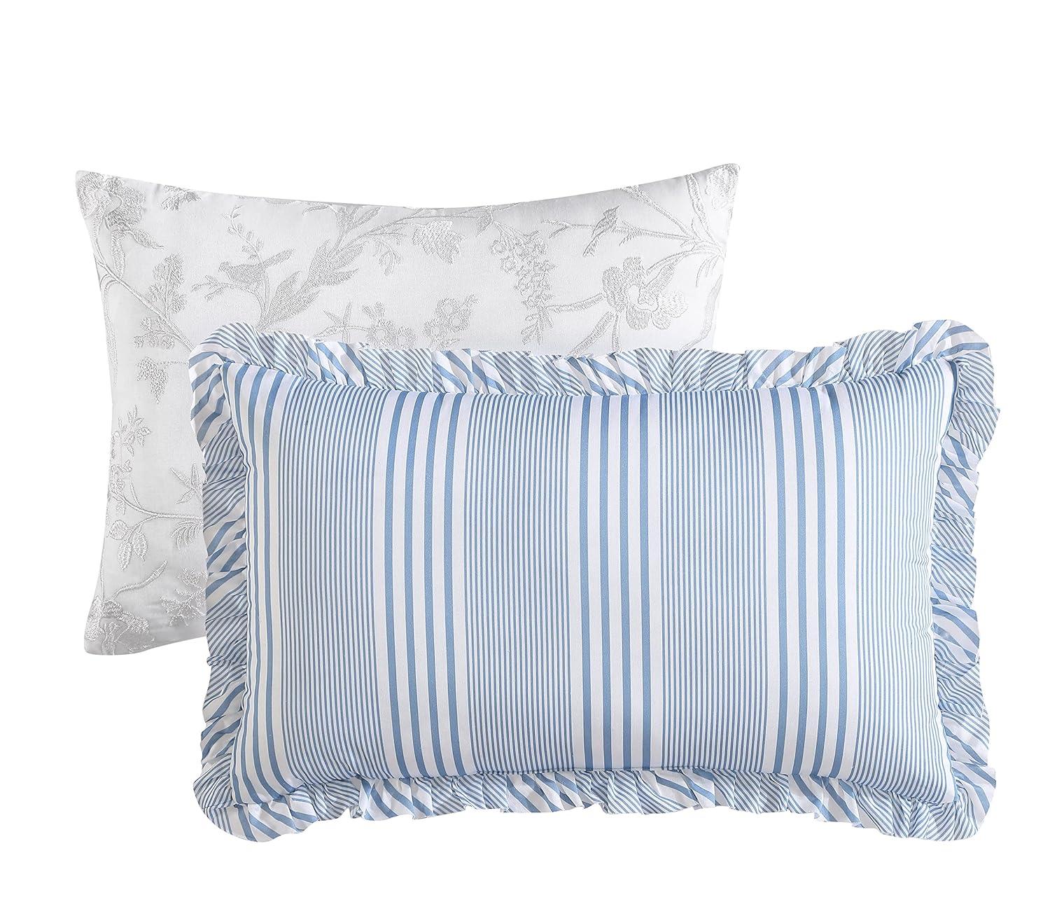 Laura Ashley Laura Ashley Cotton Branch Toile Blue Cotton Comforter Bonus Set