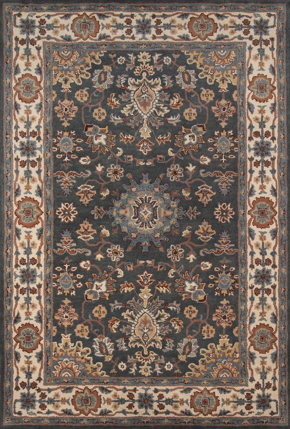 Momeni  Tudor Hand Tufted Wool Traditional Area Rug 7'6" x 9'6" Contains Latex 8' x 10' Indoor, Handmade Rectangle