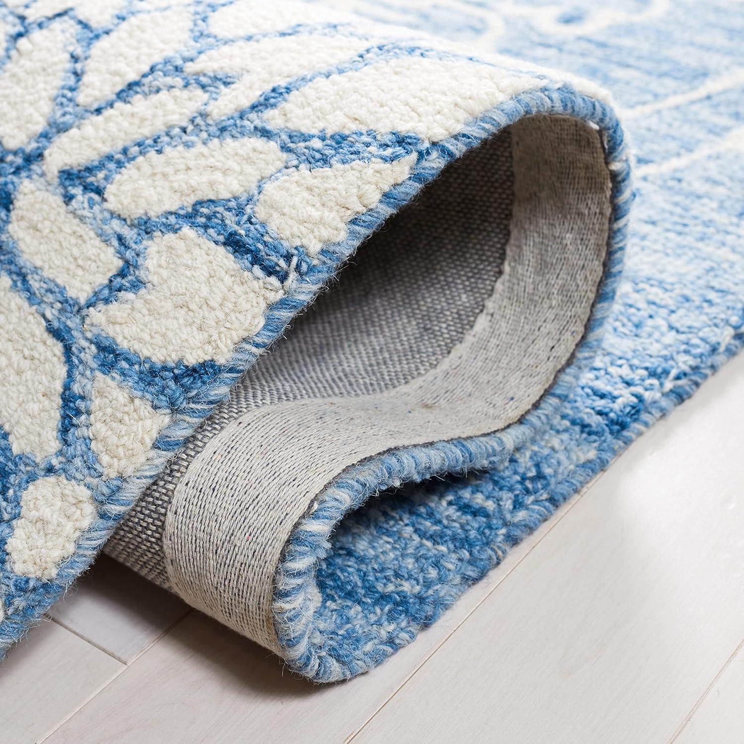 Jardin JAR602 Hand Tufted Area Rug - Blue/Ivory - 6'x9' - Safavieh.