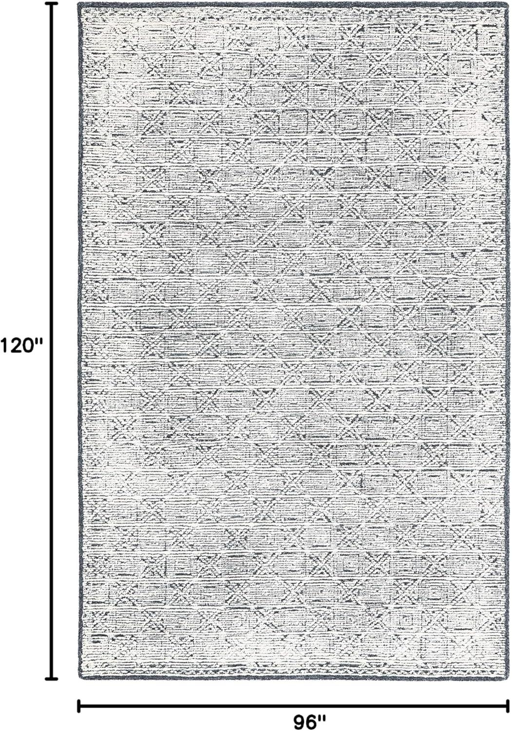 Roslyn ROS801 Hand Tufted Area Rug - Black/Ivory - 8'x10' - Safavieh.