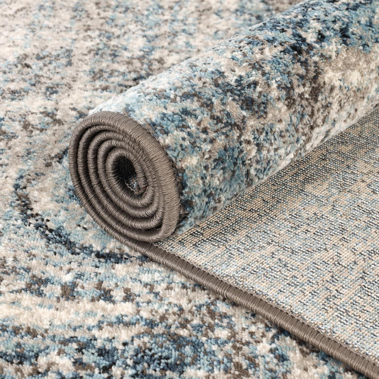 Superior Salford Medallion Indoor Area Rug, 8' x 10', Blue-Beige