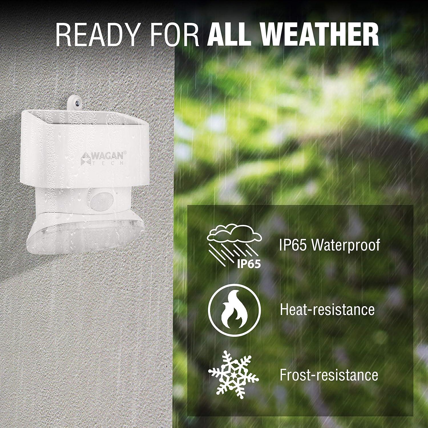 Wagan 1 - Head LED Solar Powered Dusk to Dawn Outdoor Security Wall Pack with Motion Sensor