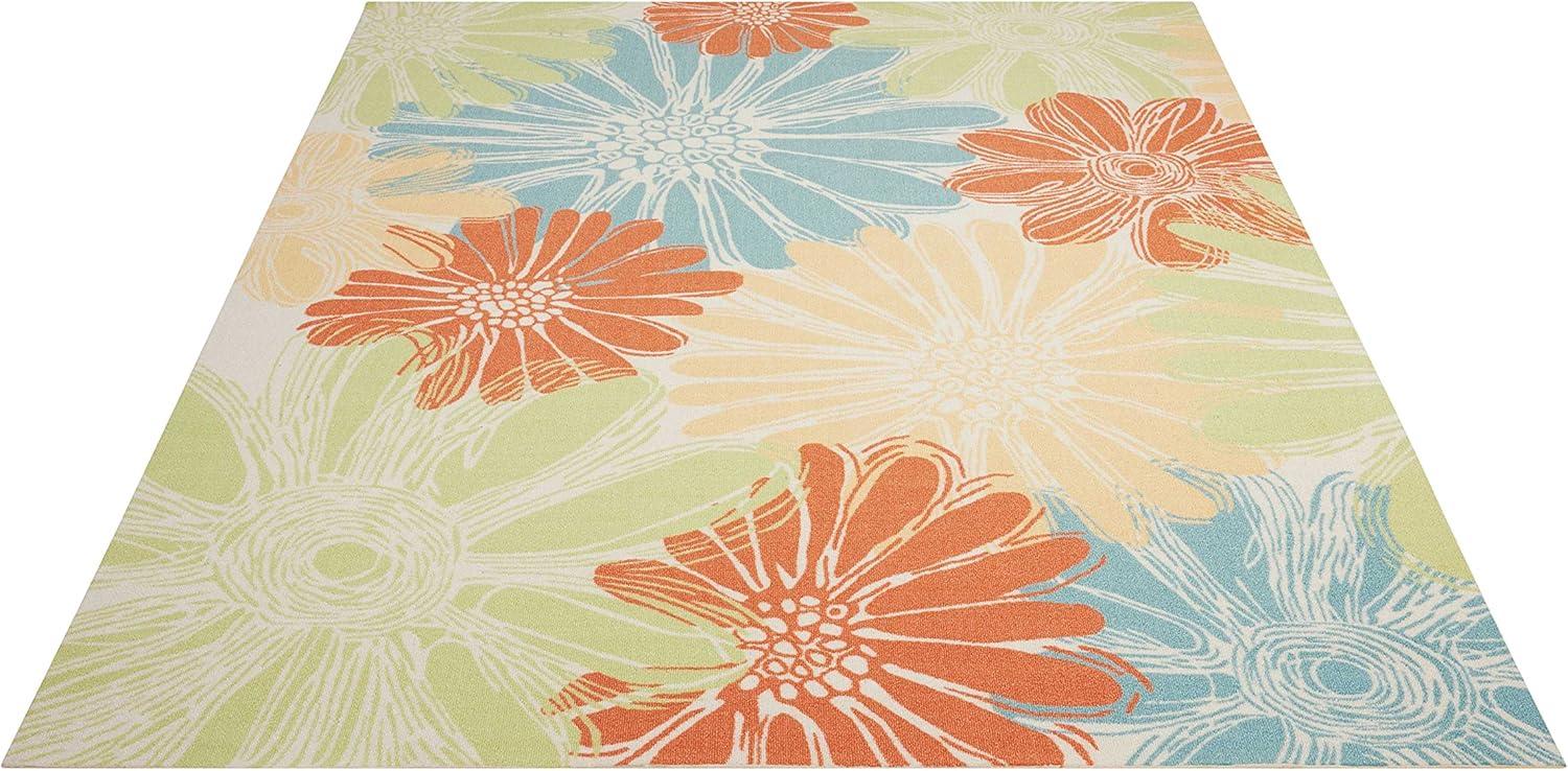 Nourison Home & Garden Ivory Indoor/Outdoor Area Rug RS022 5'3" x 7'5"