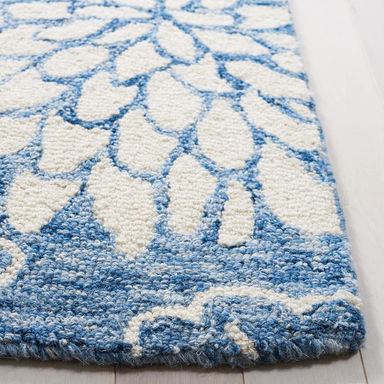 Jardin JAR602 Hand Tufted Area Rug - Blue/Ivory - 6'x9' - Safavieh.
