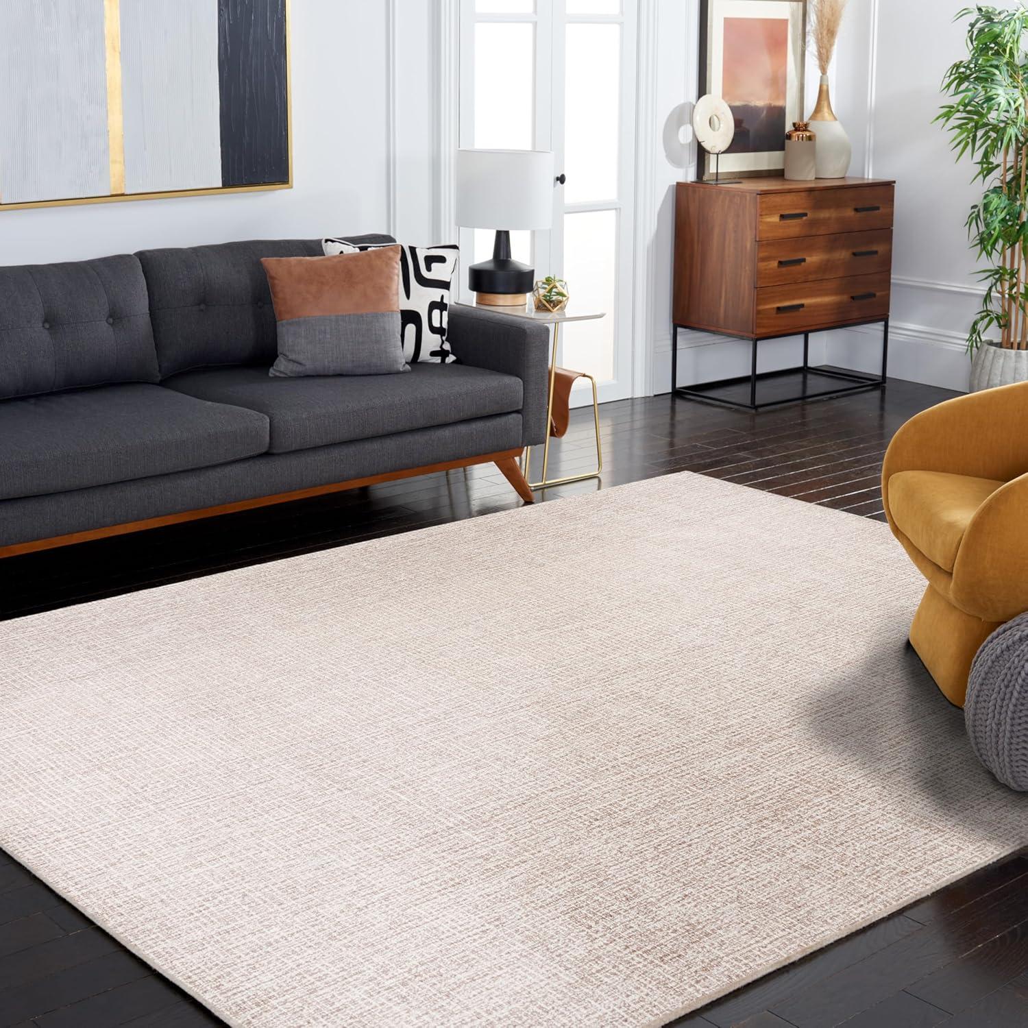 Handmade Abstract Gray Wool 8' x 10' Tufted Area Rug