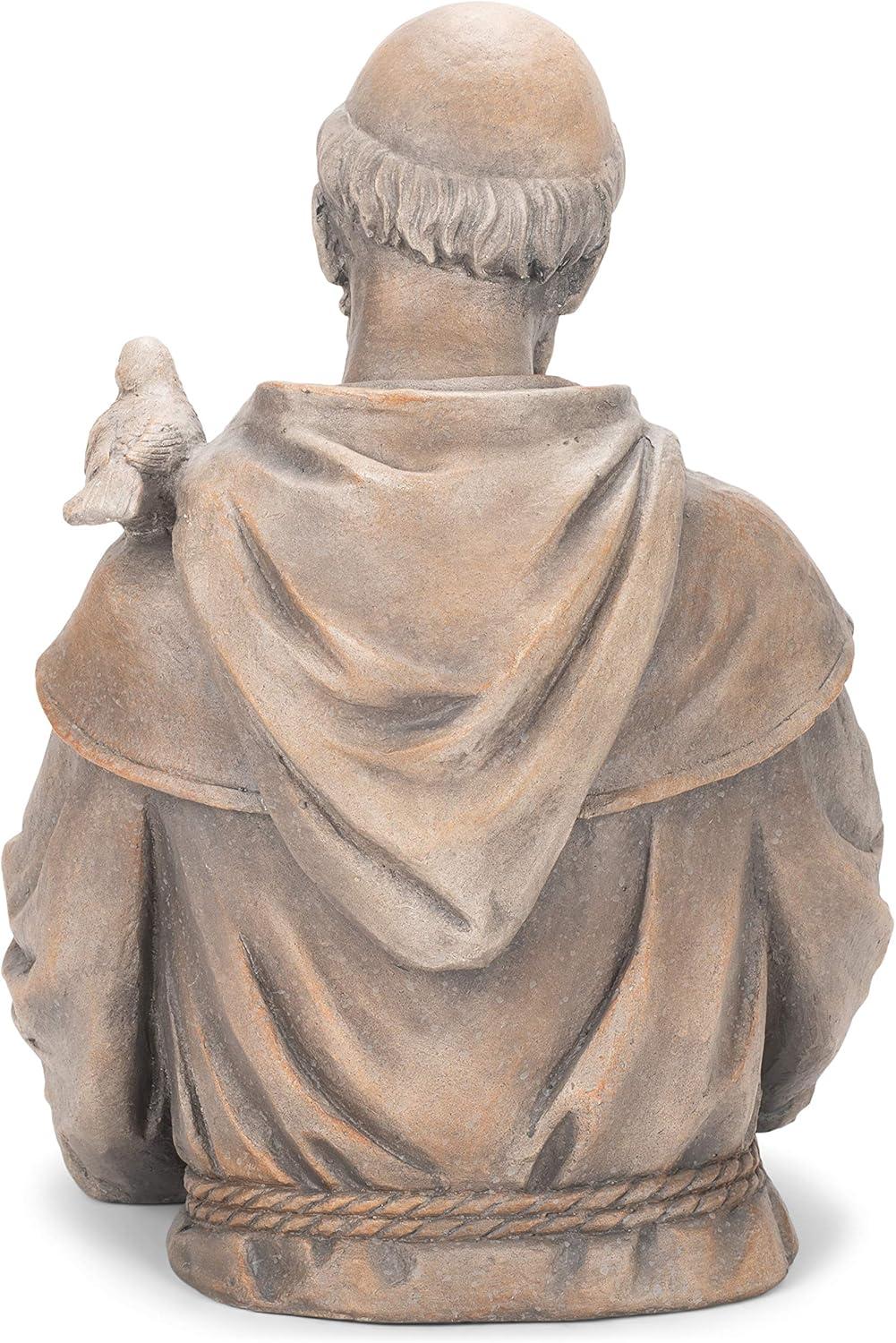 Roman 19" St. Francis Outdoor Garden Statue with Birdbath