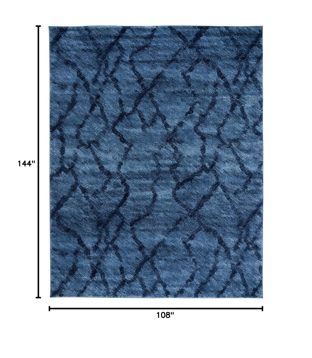 Retro RET2144 Power Loomed Indoor Area Rug - 9'x12' - Blue/Dark Blue - Safavieh