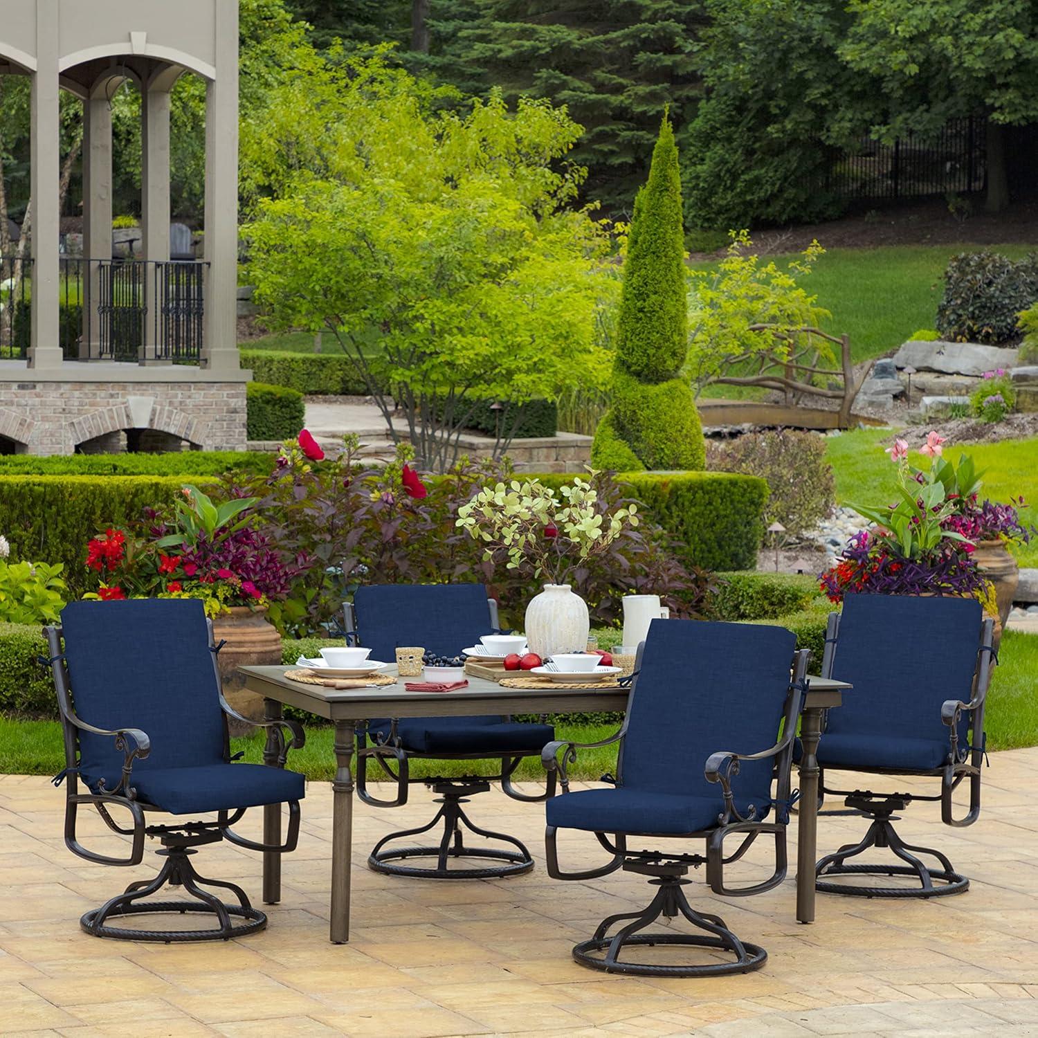 ARDEN Outdoor Chair Cushion 16.5 x 18, Sapphire Blue Leala