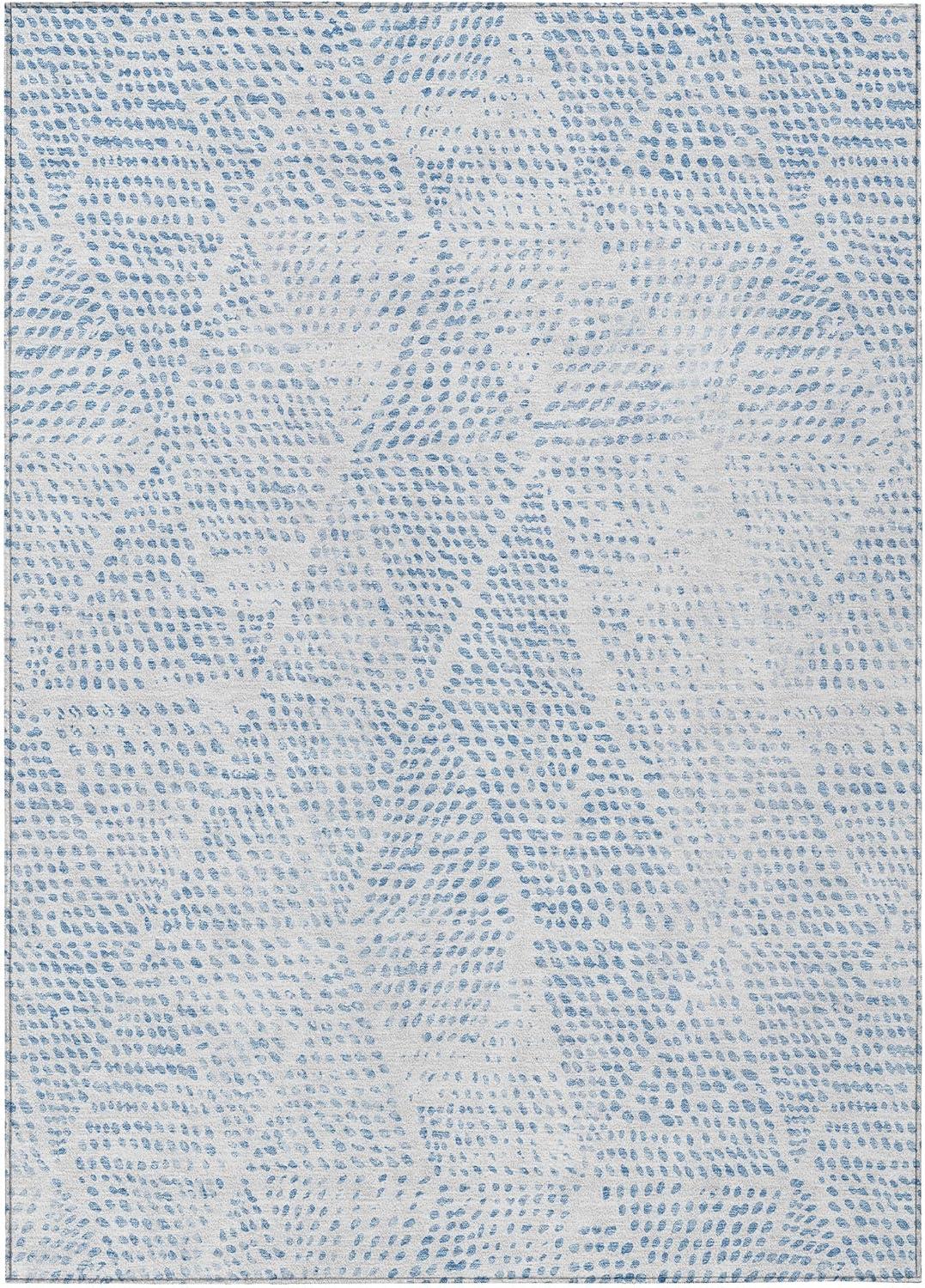 Addison Rugs Chantille Indoor/Outdoor Transitional Diamond Denim Washable Rectangle Rug, 8' x 10'