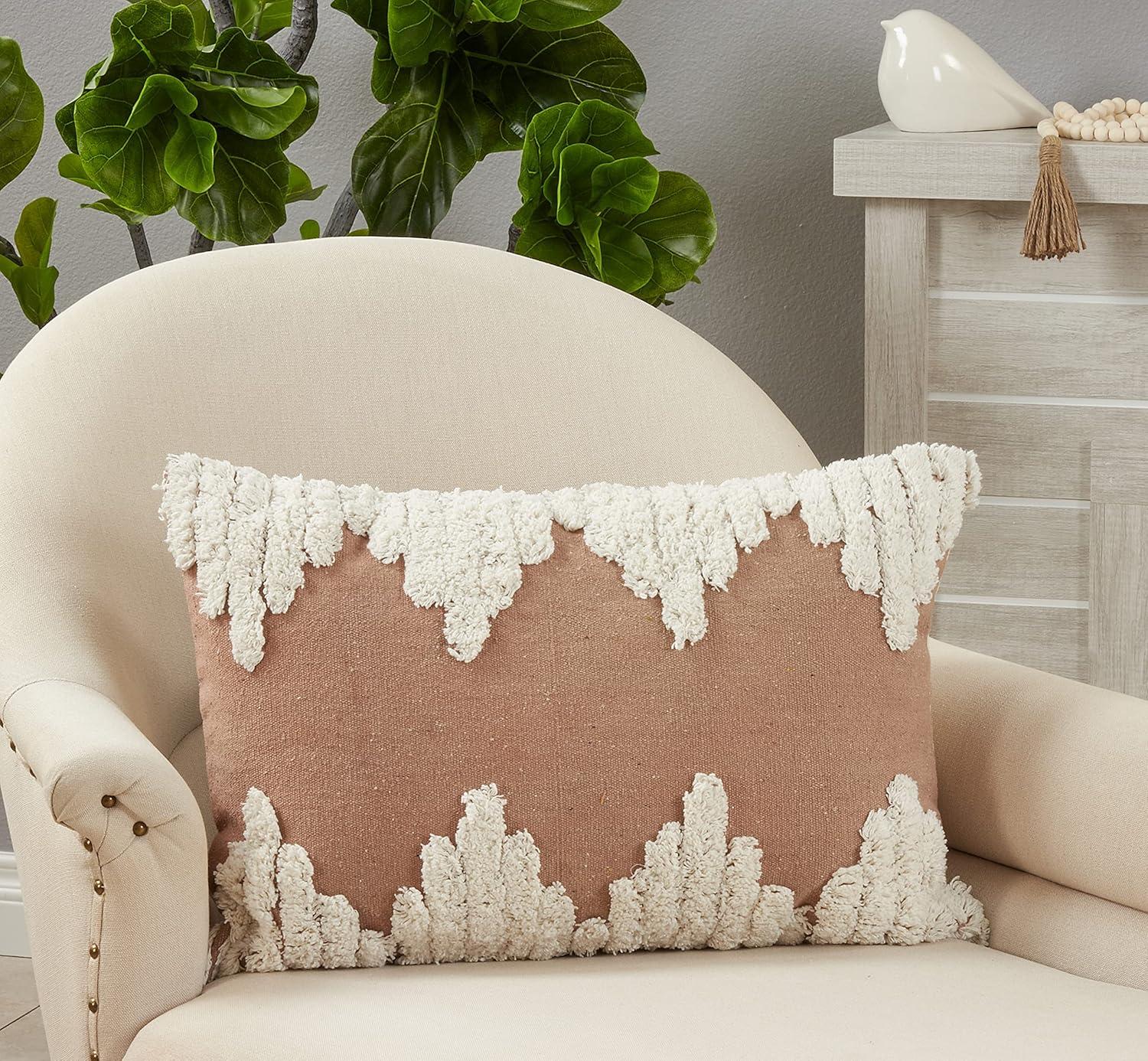 Saro Raissa Collection Cotton Pillow Cover