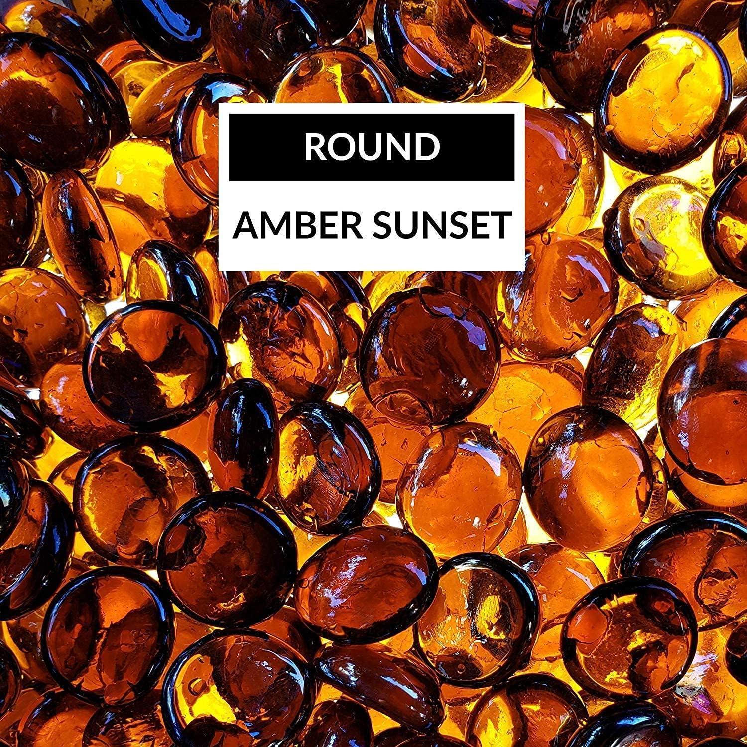 Bond Lavaglass® - Round - Amber Sunset® 10 Lb Jar 4 Pack