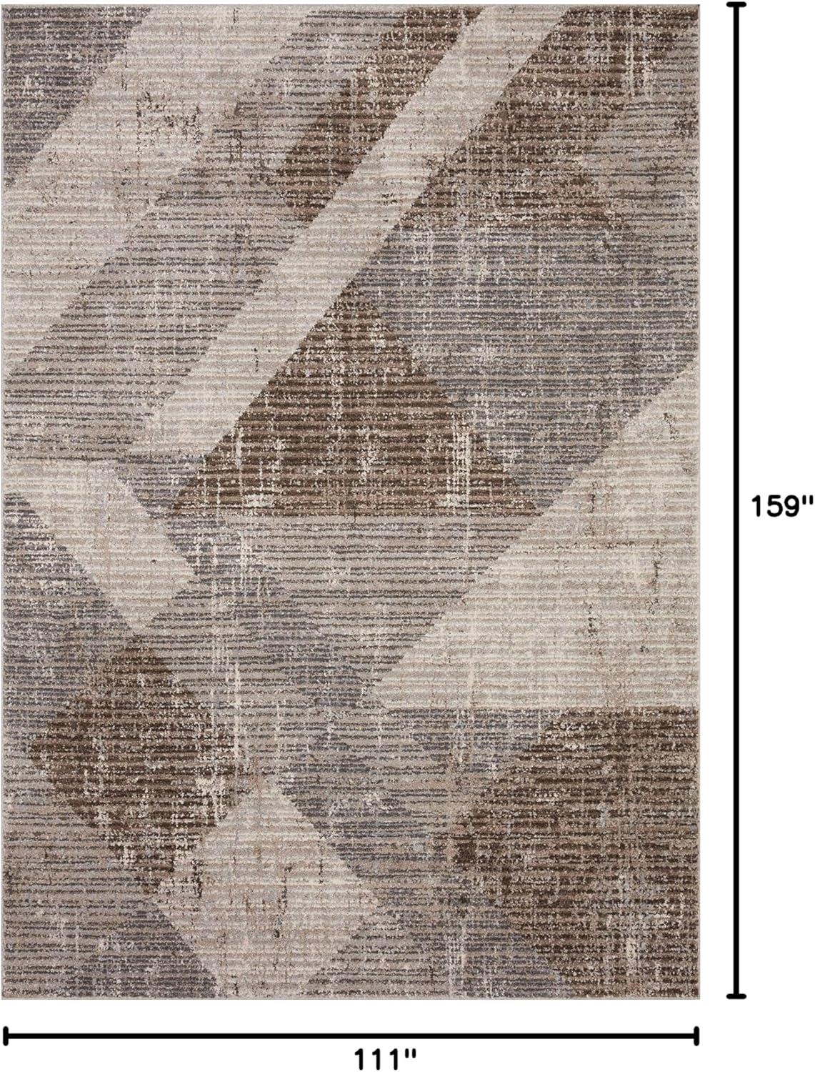 Loloi II Austen AUS-04 Geometric Stone / Bark Area Rug 9'-3" x 13'-3"