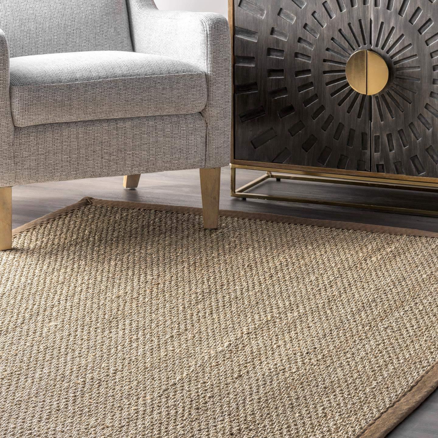 Coastal Breeze Brown Seagrass 31'' Reversible Runner Rug