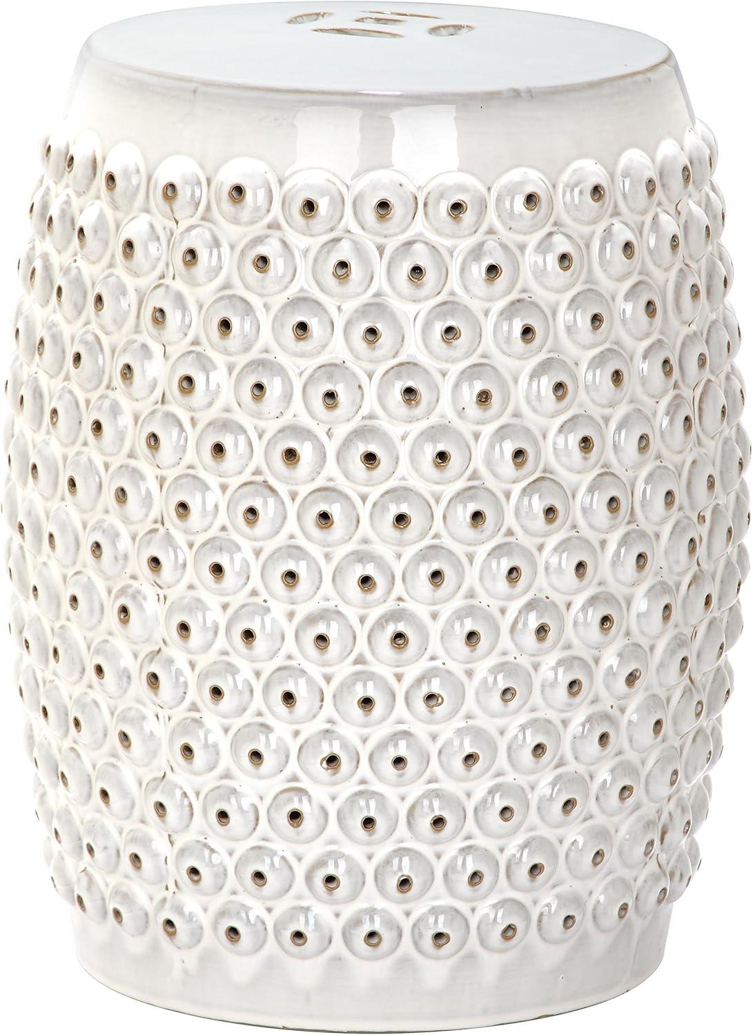 Stella Nailhead Garden Stool - Indoor/Outdoor - ACS4530 - Blue - Safavieh