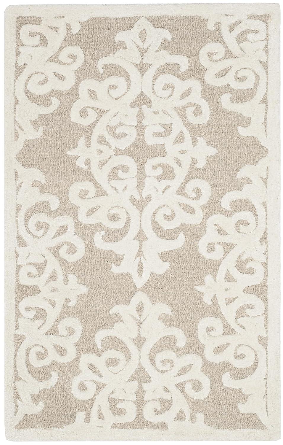 Bella BEL127 Hand Tufted Accent Rug - Sand/Ivory - 2'6"x4' - Safavieh.